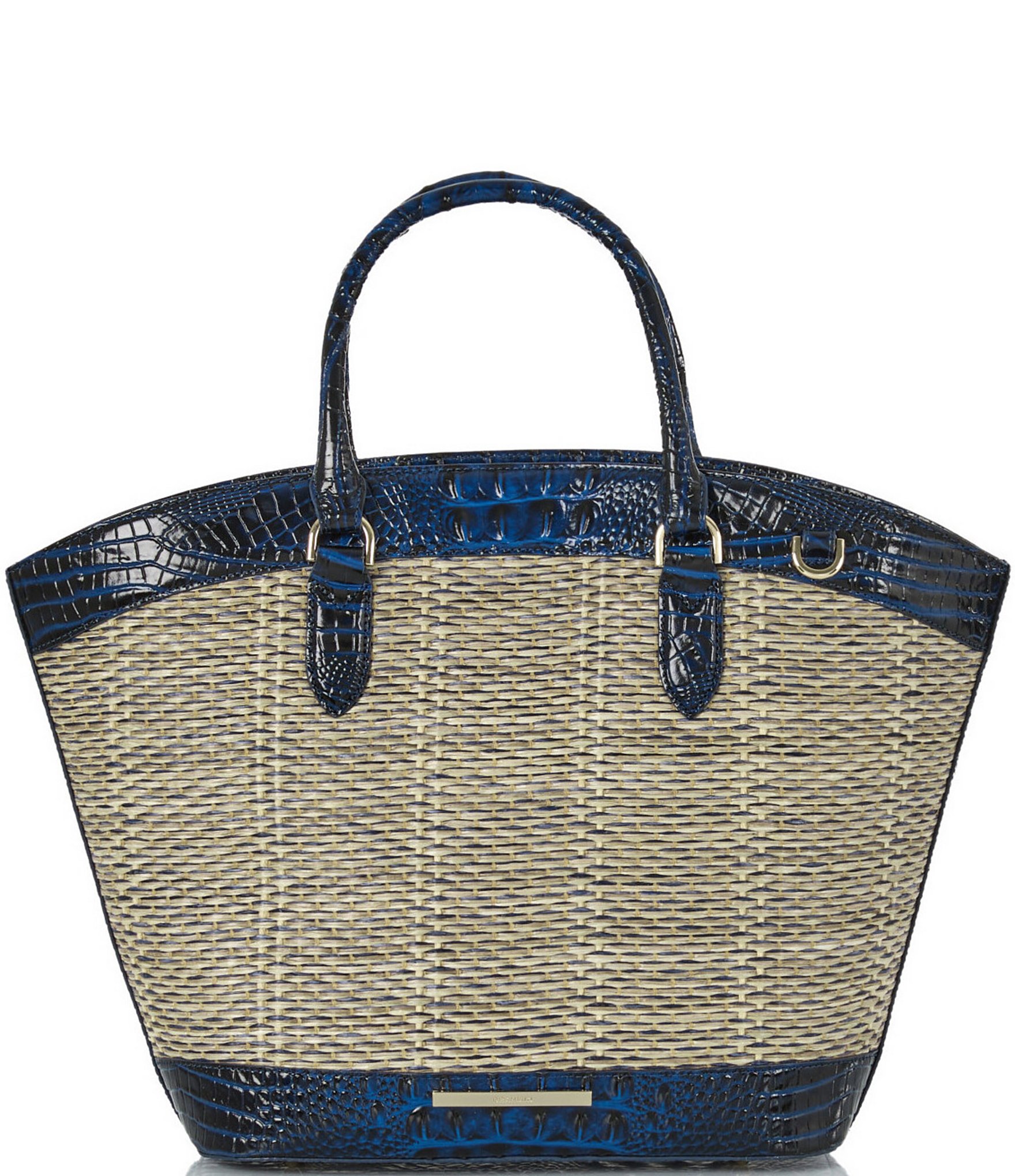 BRAHMIN Boathouse Collection Raffia Anchor Jeanne Tote Bag | Dillard's