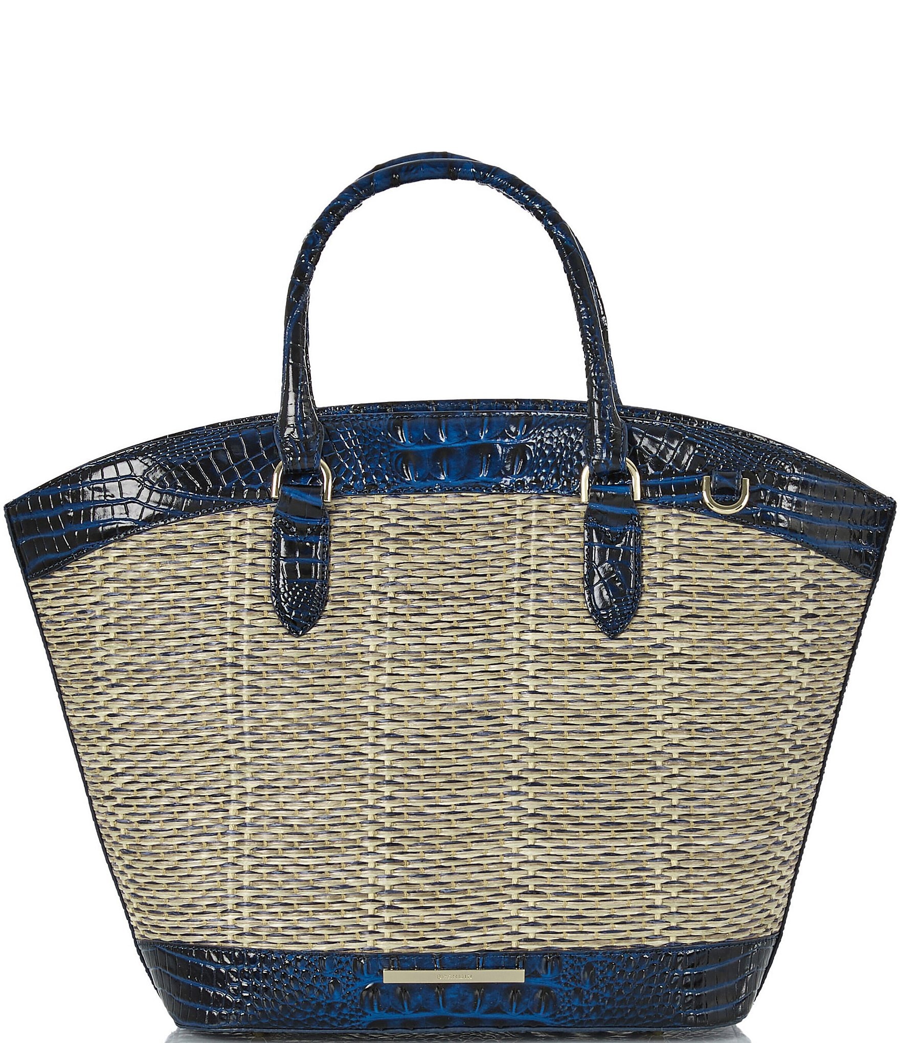 BRAHMIN Boathouse Collection Raffia Anchor Jeanne Tote Bag | Dillard's