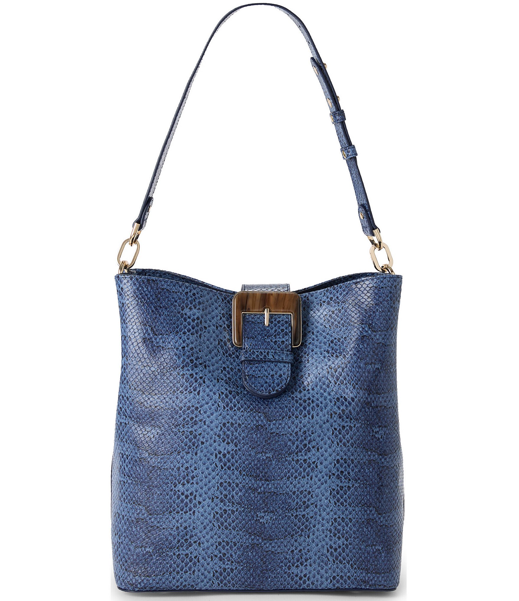 BRAHMIN Bonaire Collection Navy Celina Bucket Bag