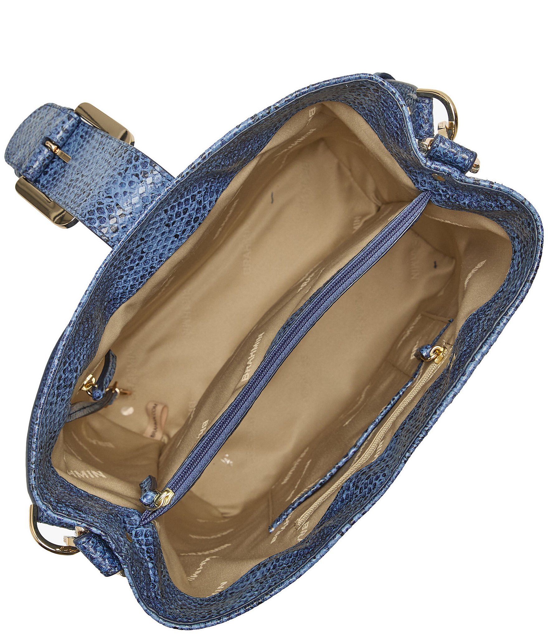 BRAHMIN Bonaire Collection Navy Celina Bucket Bag
