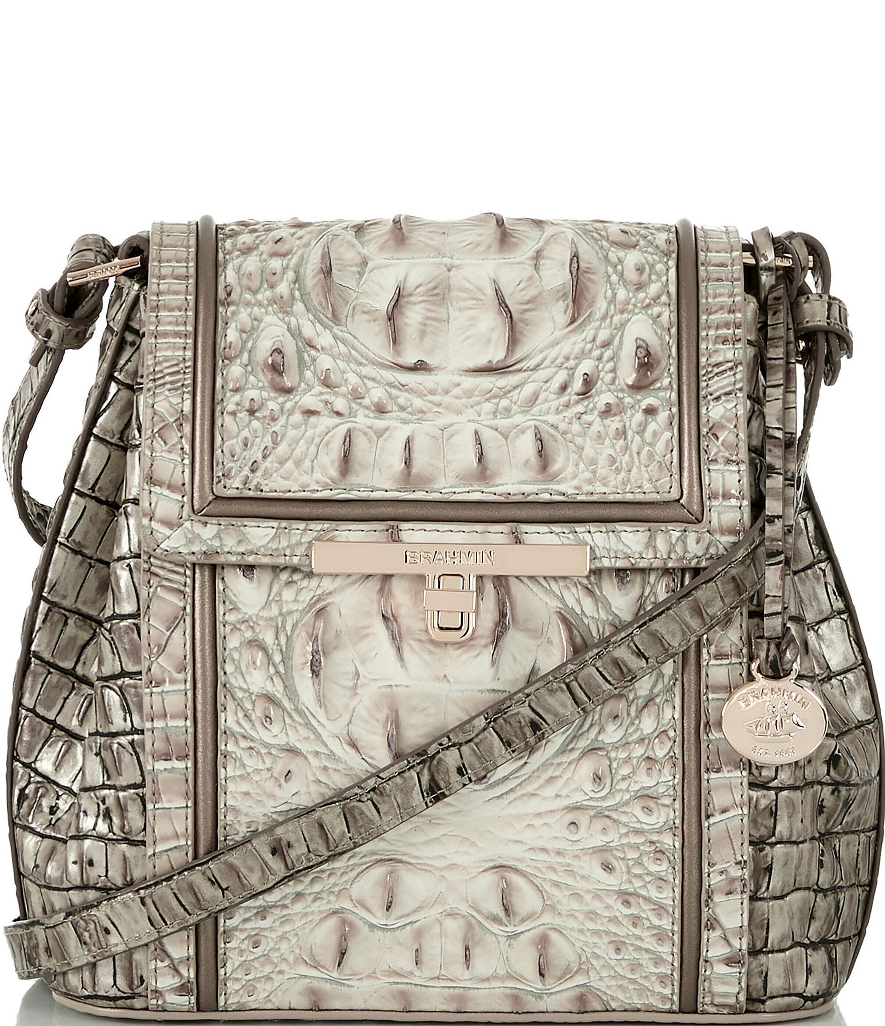 BRAHMIN Breakwater Collection Fairest Grey Margo Crossbody Bag Dillard s