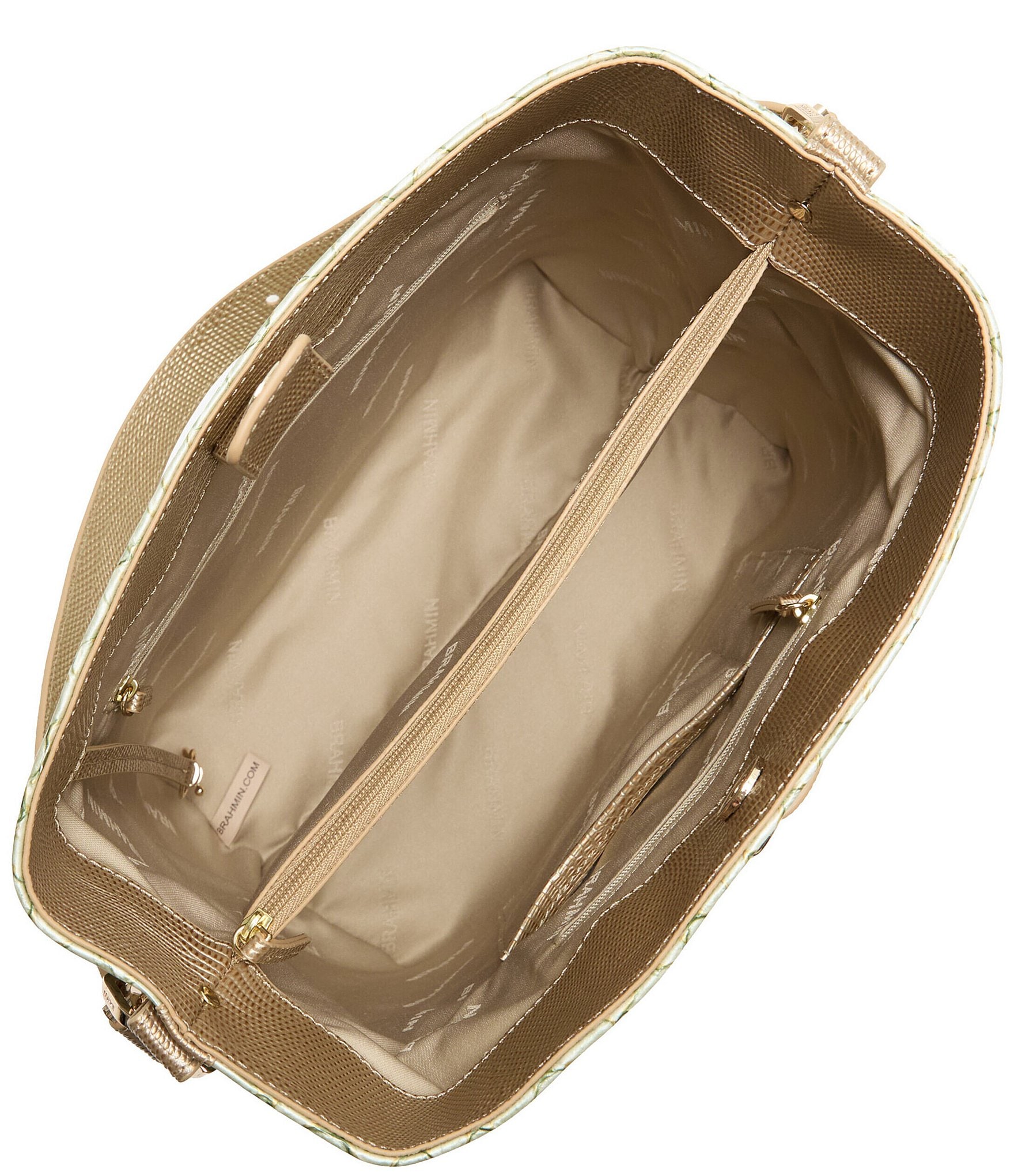 BRAHMIN Celina Snake Embossed Bucket Bag