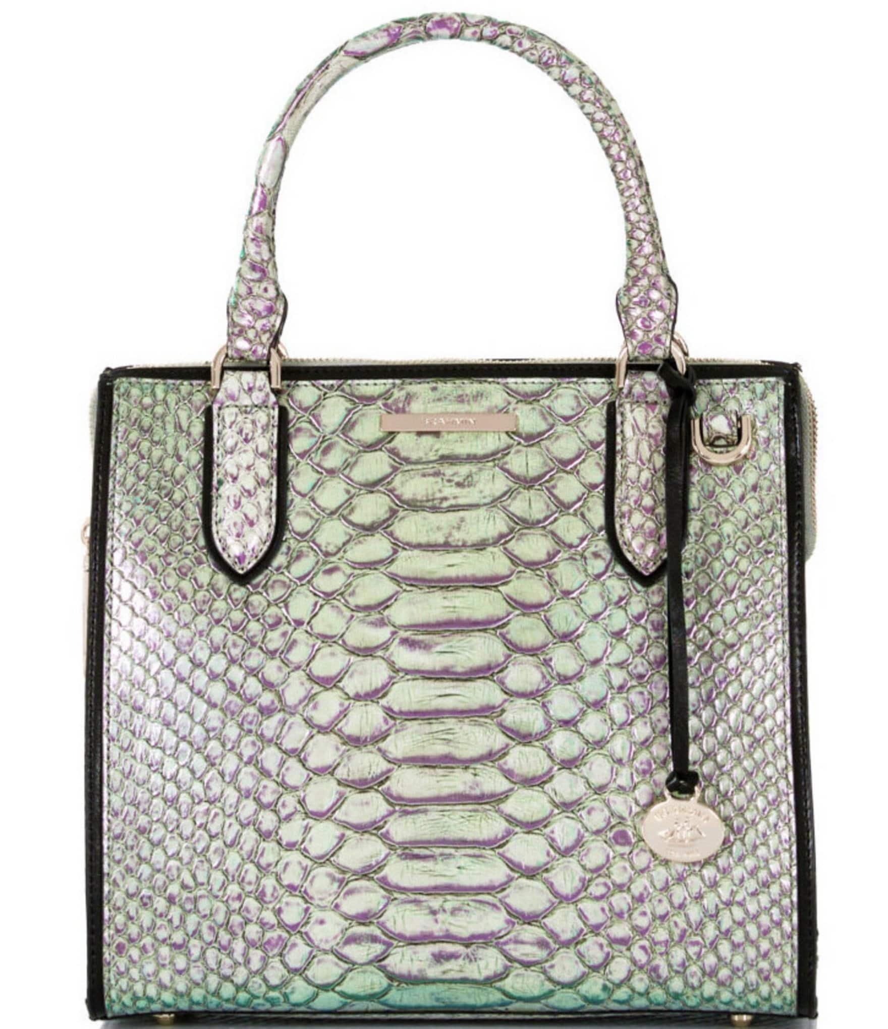 Brahmin Windermere Small Caroline Satchel (Silver Lining) Handbags