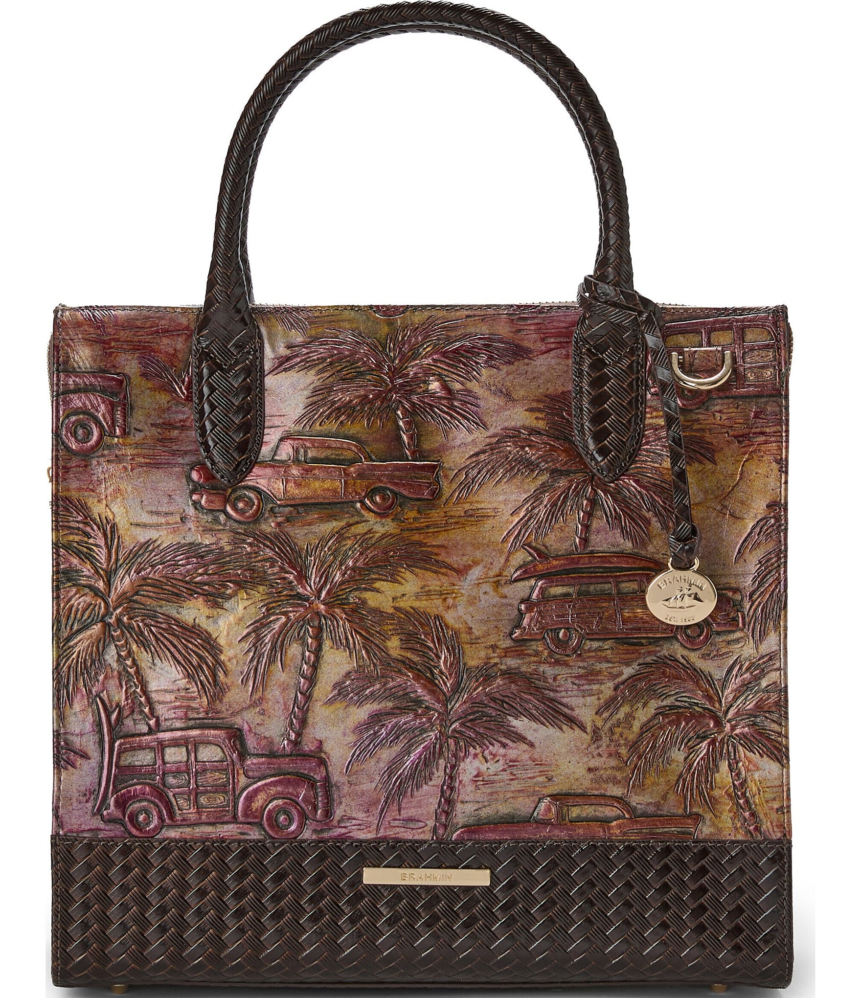 BRAHMIN Copa Cabana Collection Multi Caroline Satchel Bag