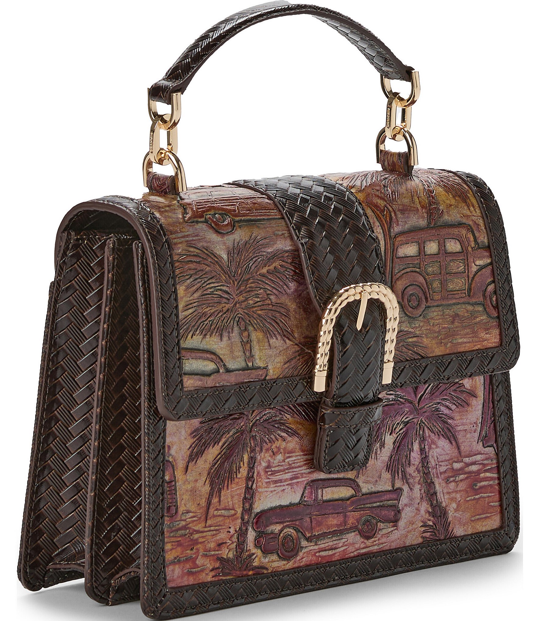 BRAHMIN Copa Cabana Collection Multi Hallie Satchel Bag