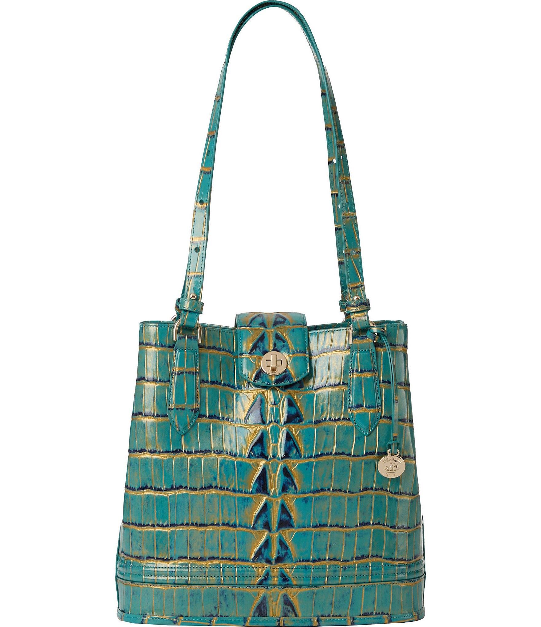 BRAHMIN Estuary Collection Parakeet Fiora Bucket Bag