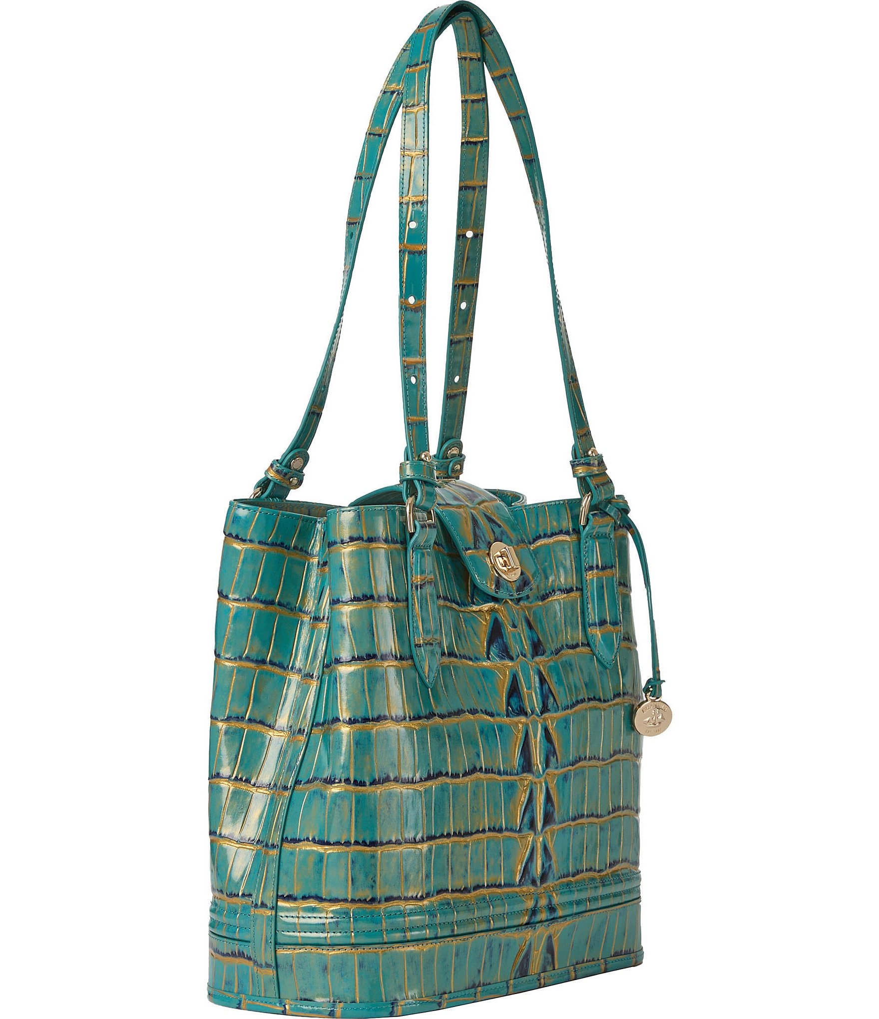 BRAHMIN Estuary Collection Parakeet Fiora Bucket Bag