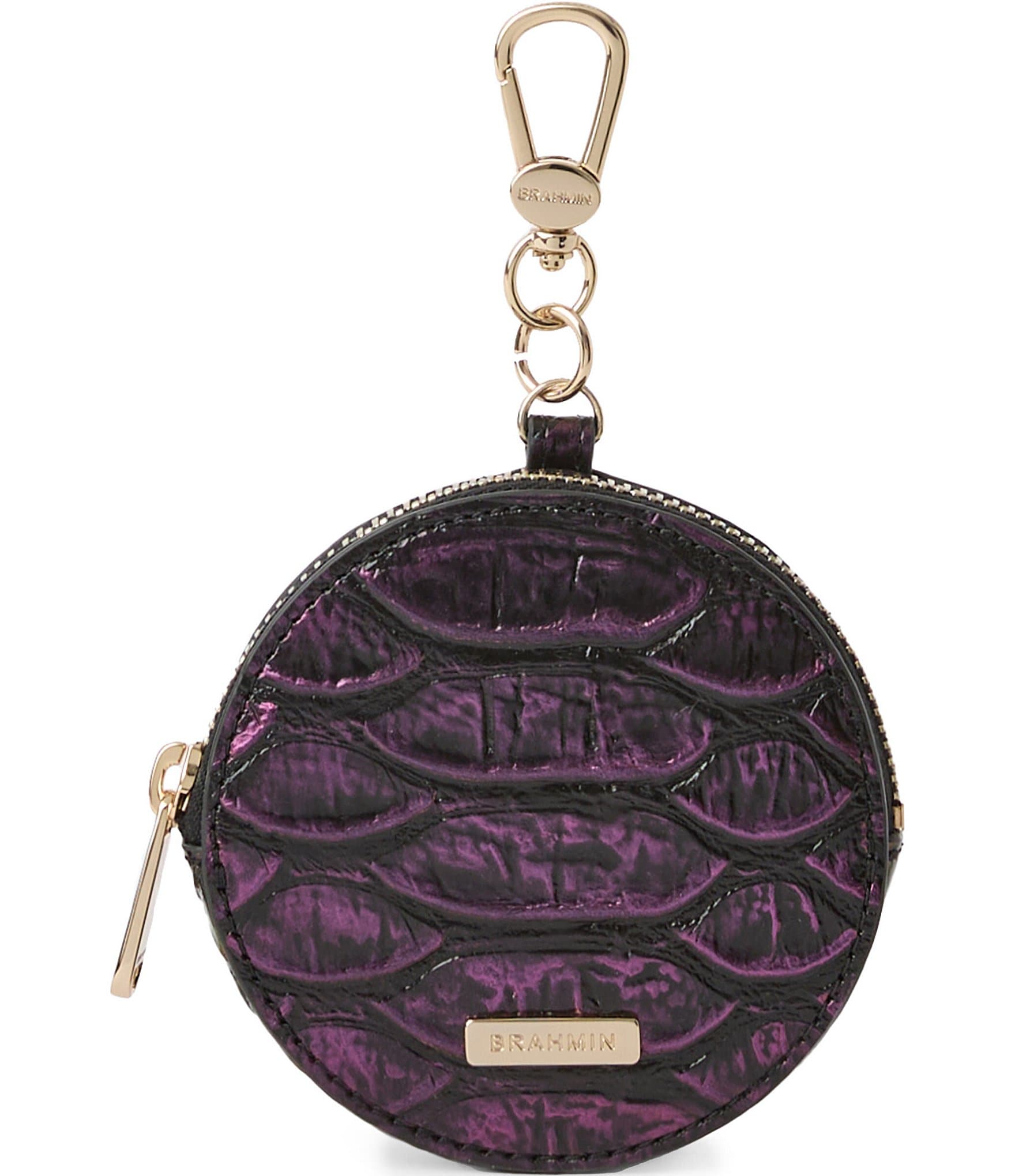 Brahmin Circle Coin Purse in Passion Purple Excelsior