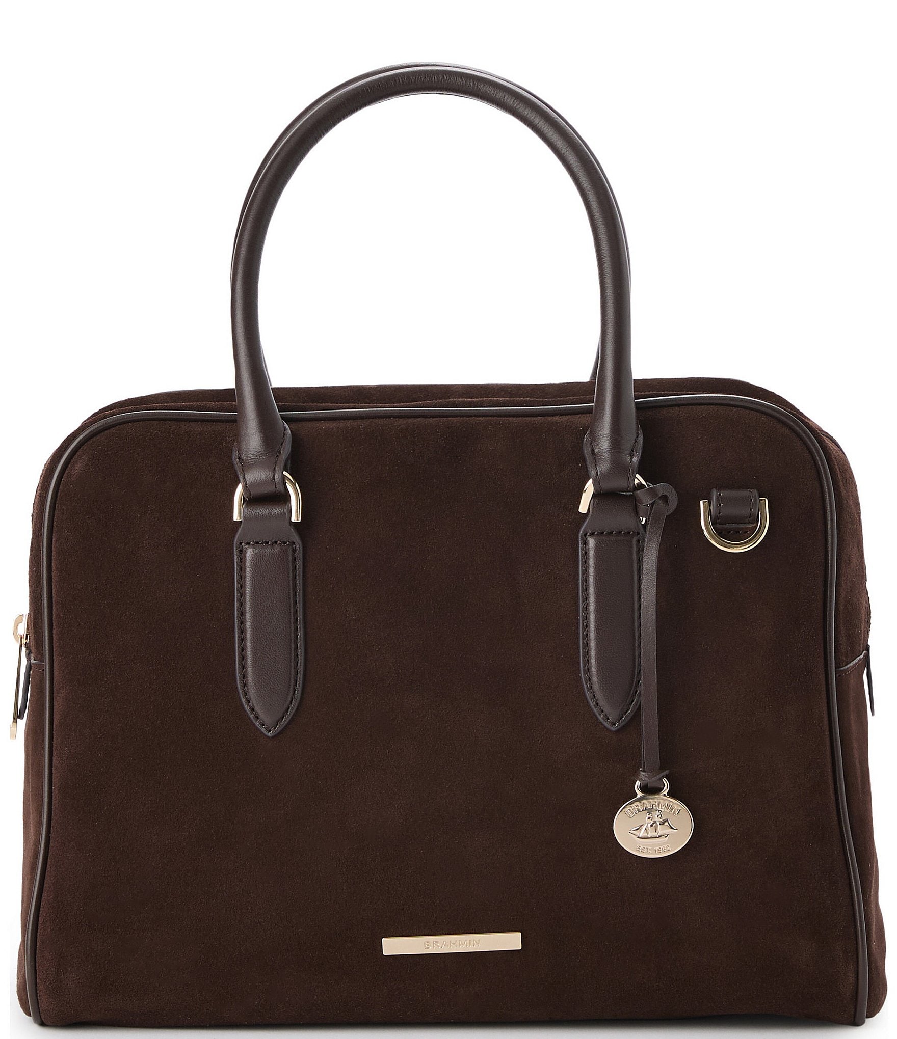 BRAHMIN Grassland Collection Marissa Suede Satchel Bag