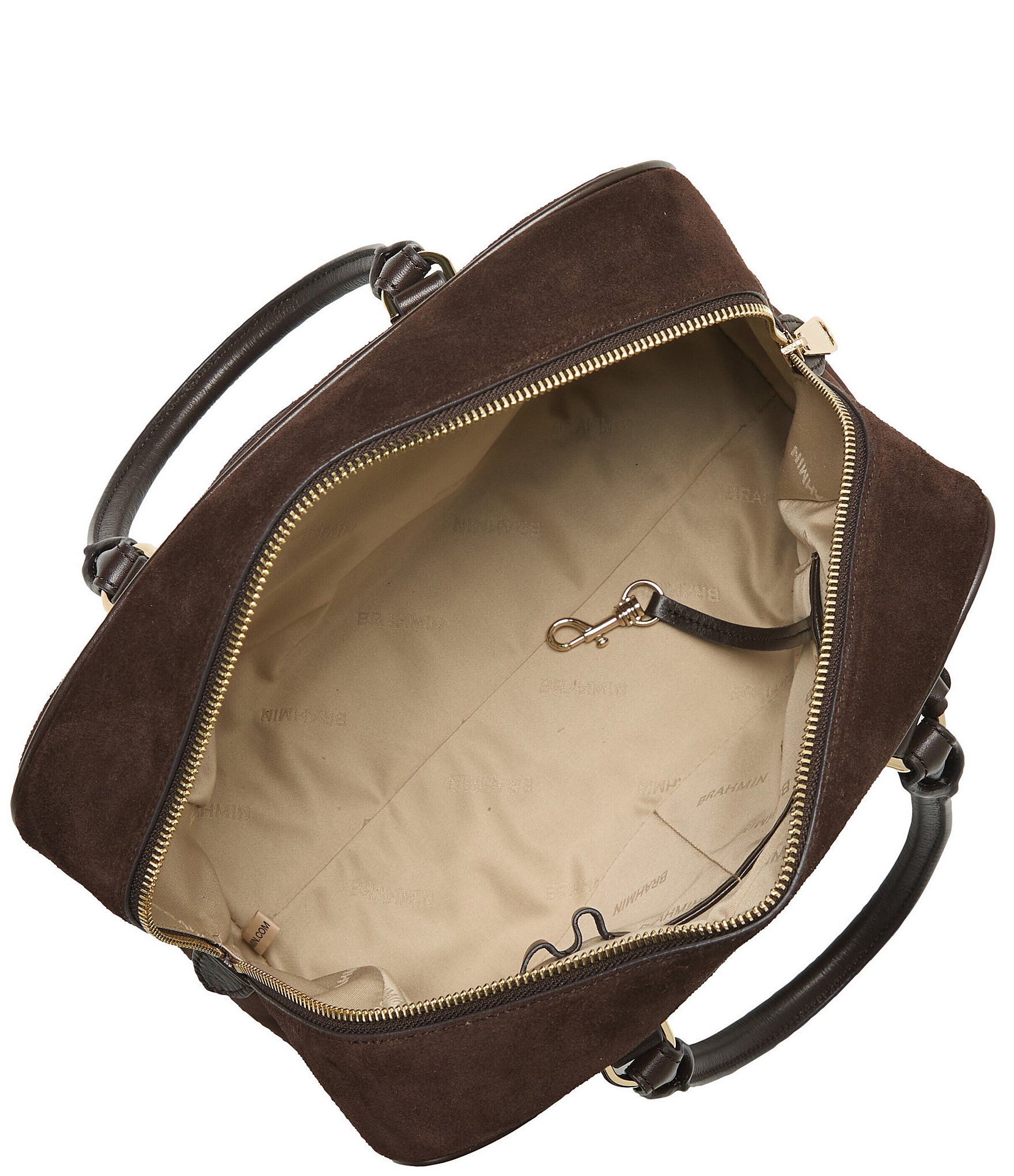 BRAHMIN Grassland Collection Marissa Suede Satchel Bag