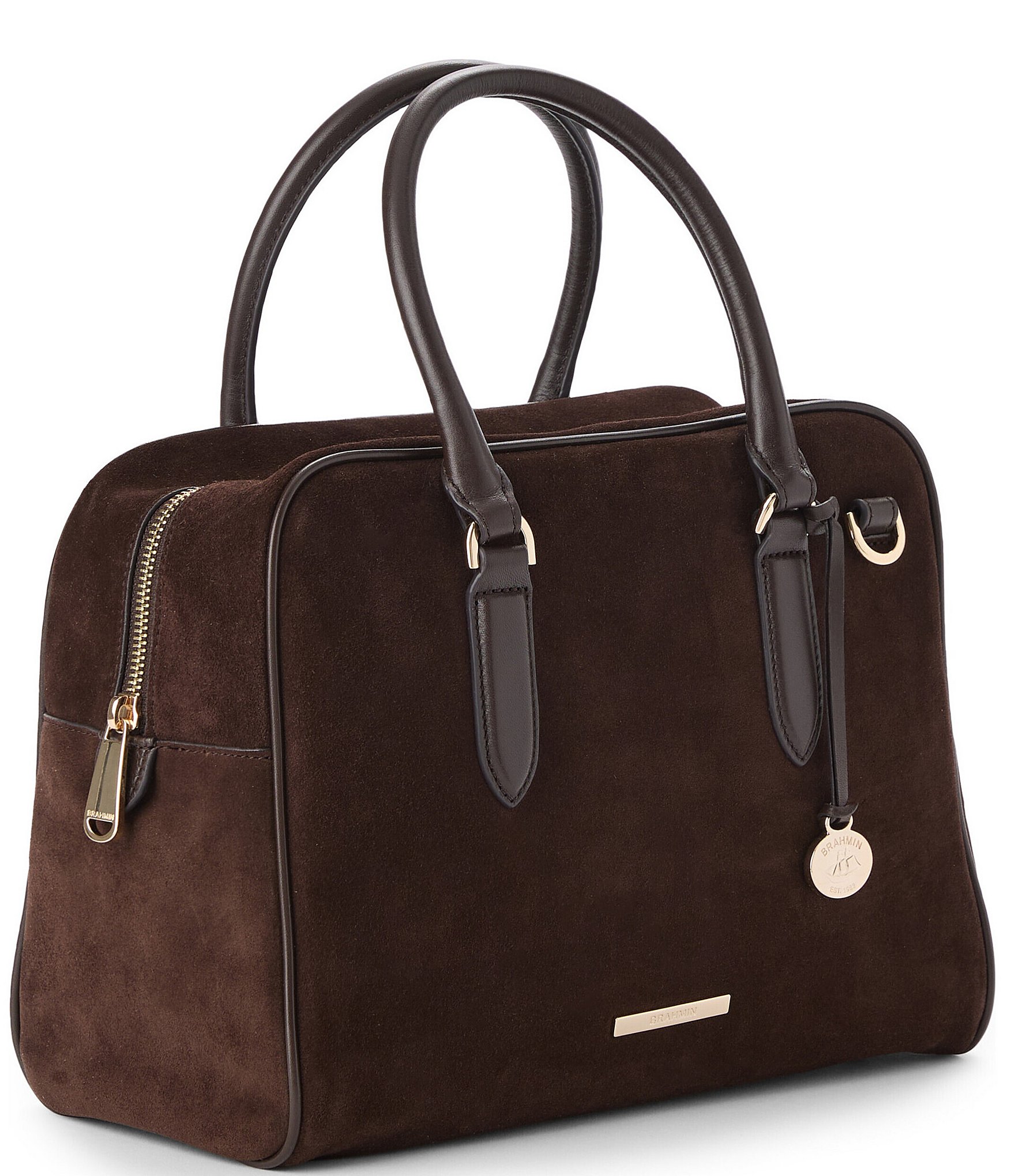 BRAHMIN Grassland Collection Marissa Suede Satchel Bag