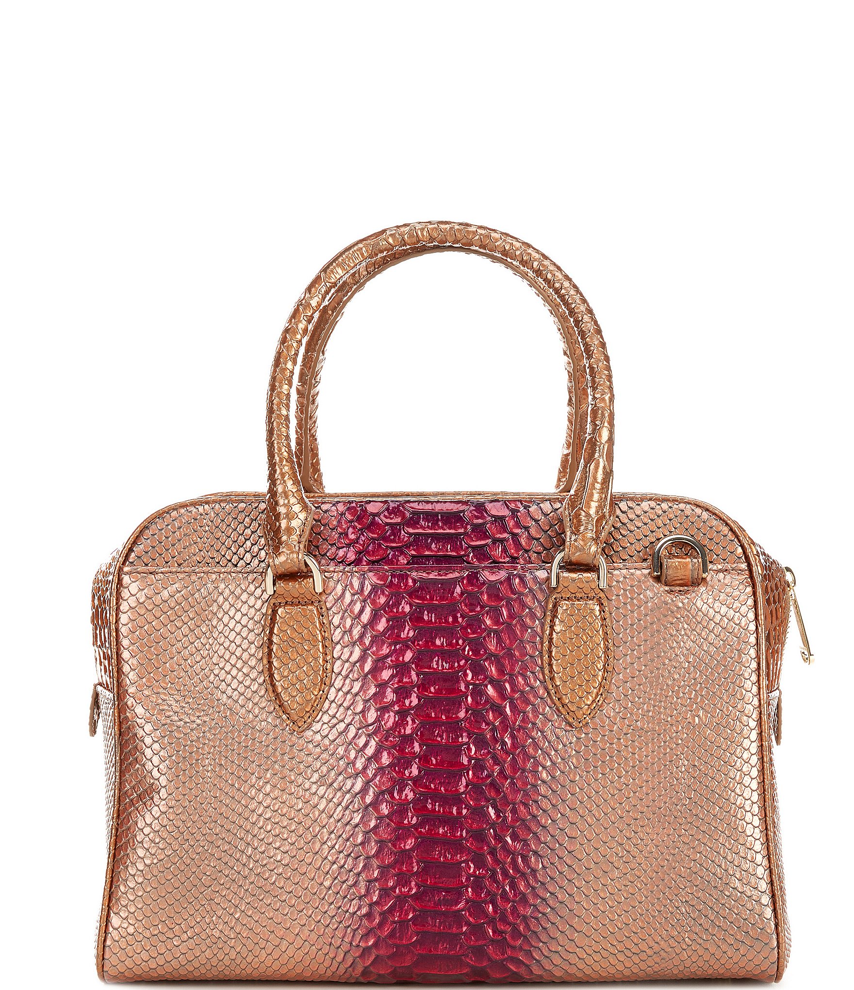 BRAHMIN Harkness Collection Pomegranate Marissa Leather Satchel Bag