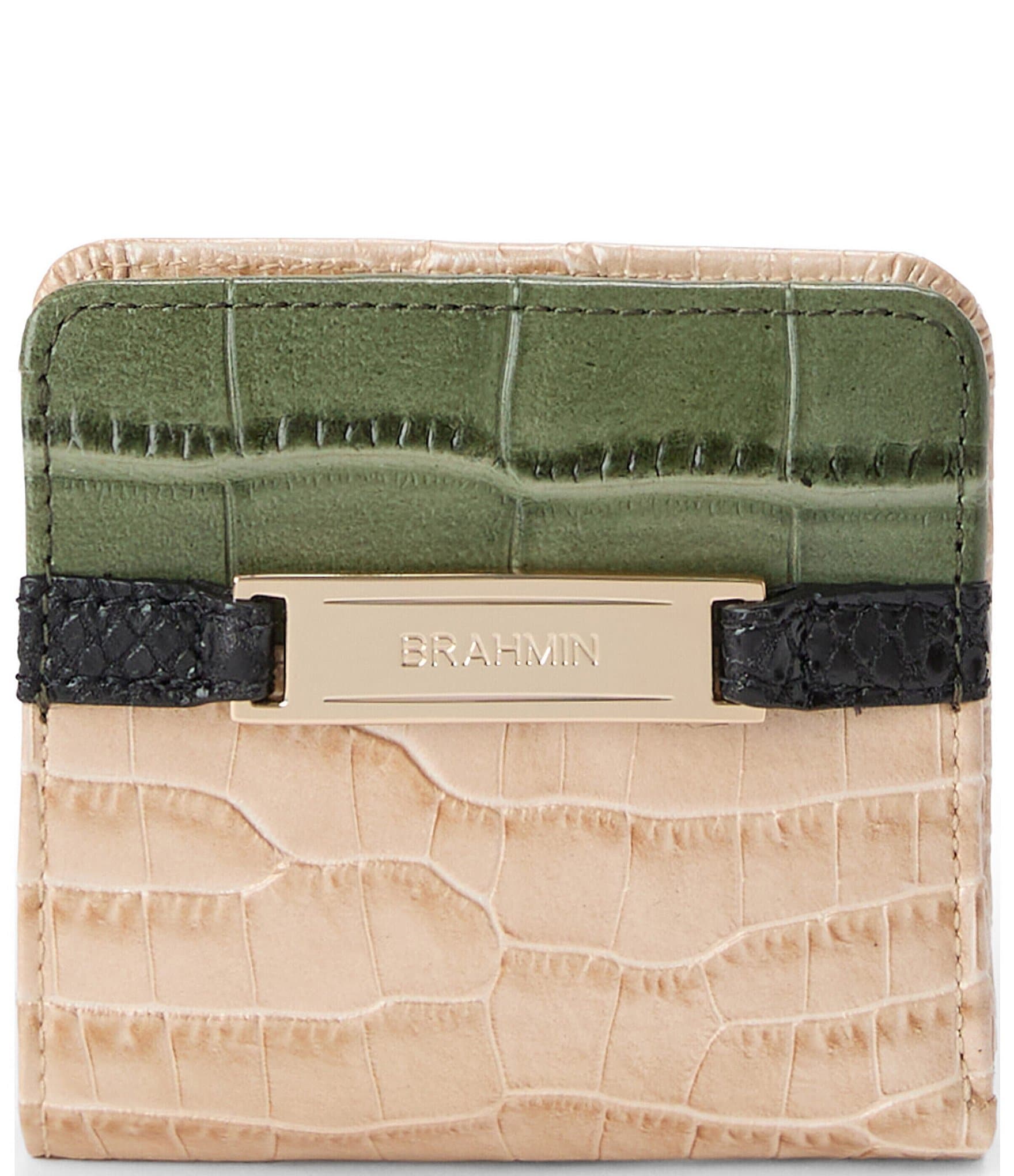 BRAHMIN Hawthorn Collection Jane Multi Buckle Mini Bifold Wallet