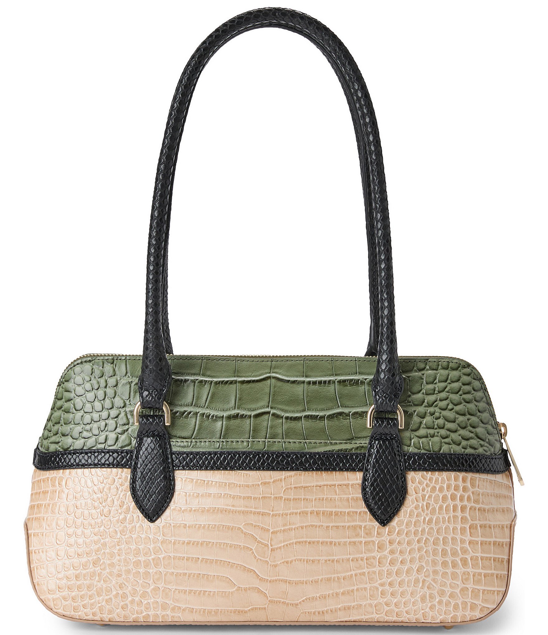 BRAHMIN Hawthorn Collection Jennifer Multi Buckle Satchel Bag