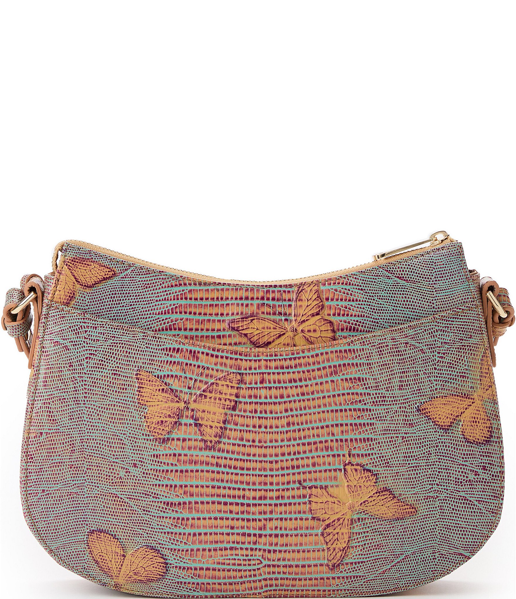 BRAHMIN Heatwave Collection Mandarin Orange Shayna Crossbody Bag