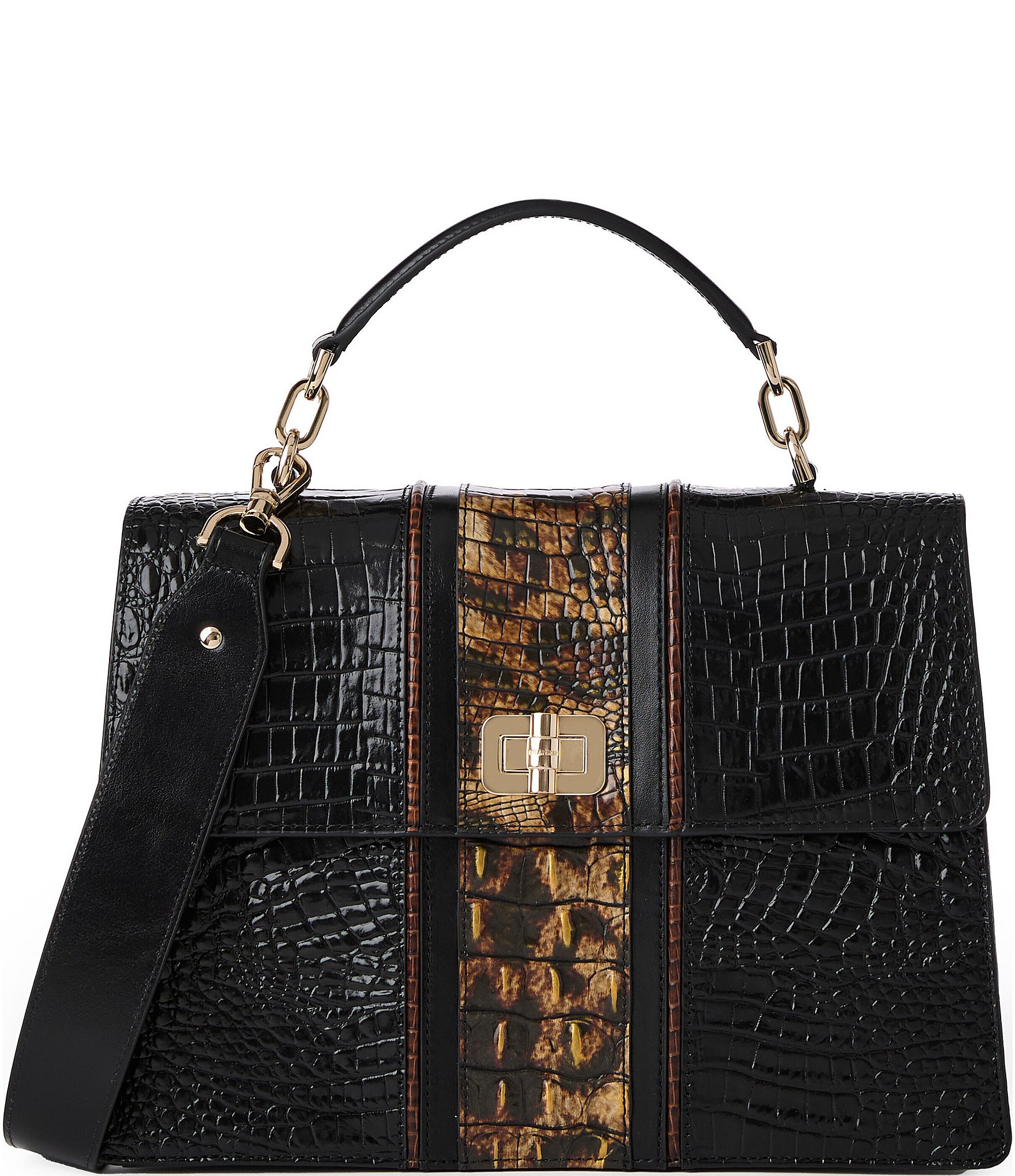 BRAHMIN Kairos Collection Untamed Hallie Satchel Bag