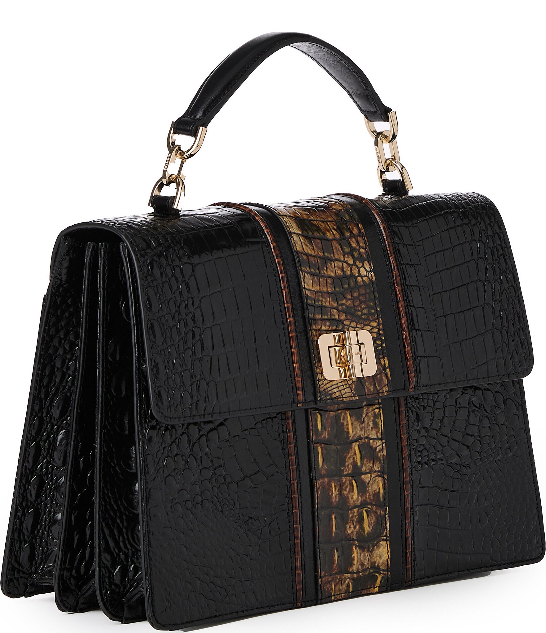 BRAHMIN Kairos Collection Untamed Hallie Satchel Bag