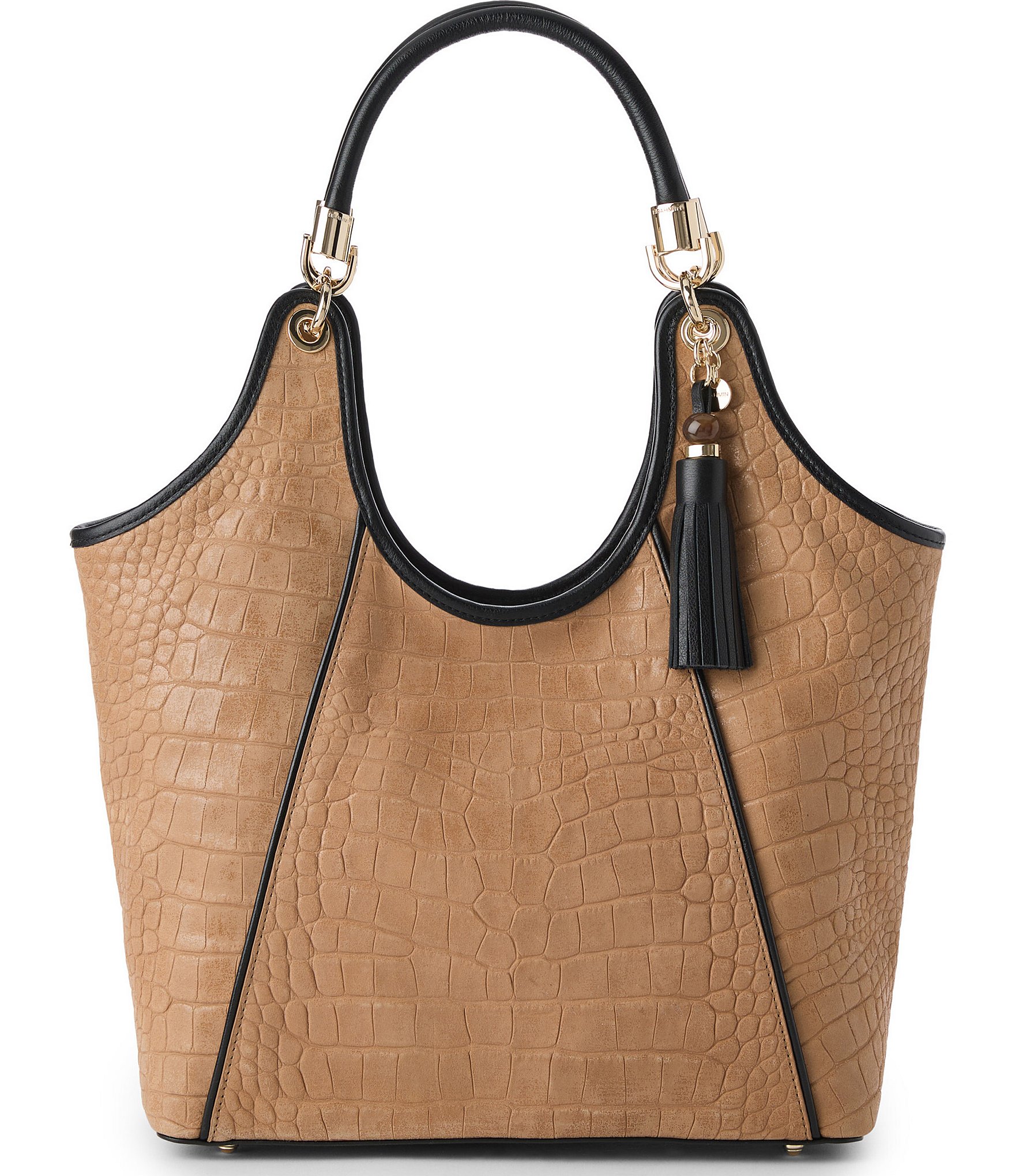 BRAHMIN Latte San Lorenzo Collection Latte Melora Tote Handle Bag