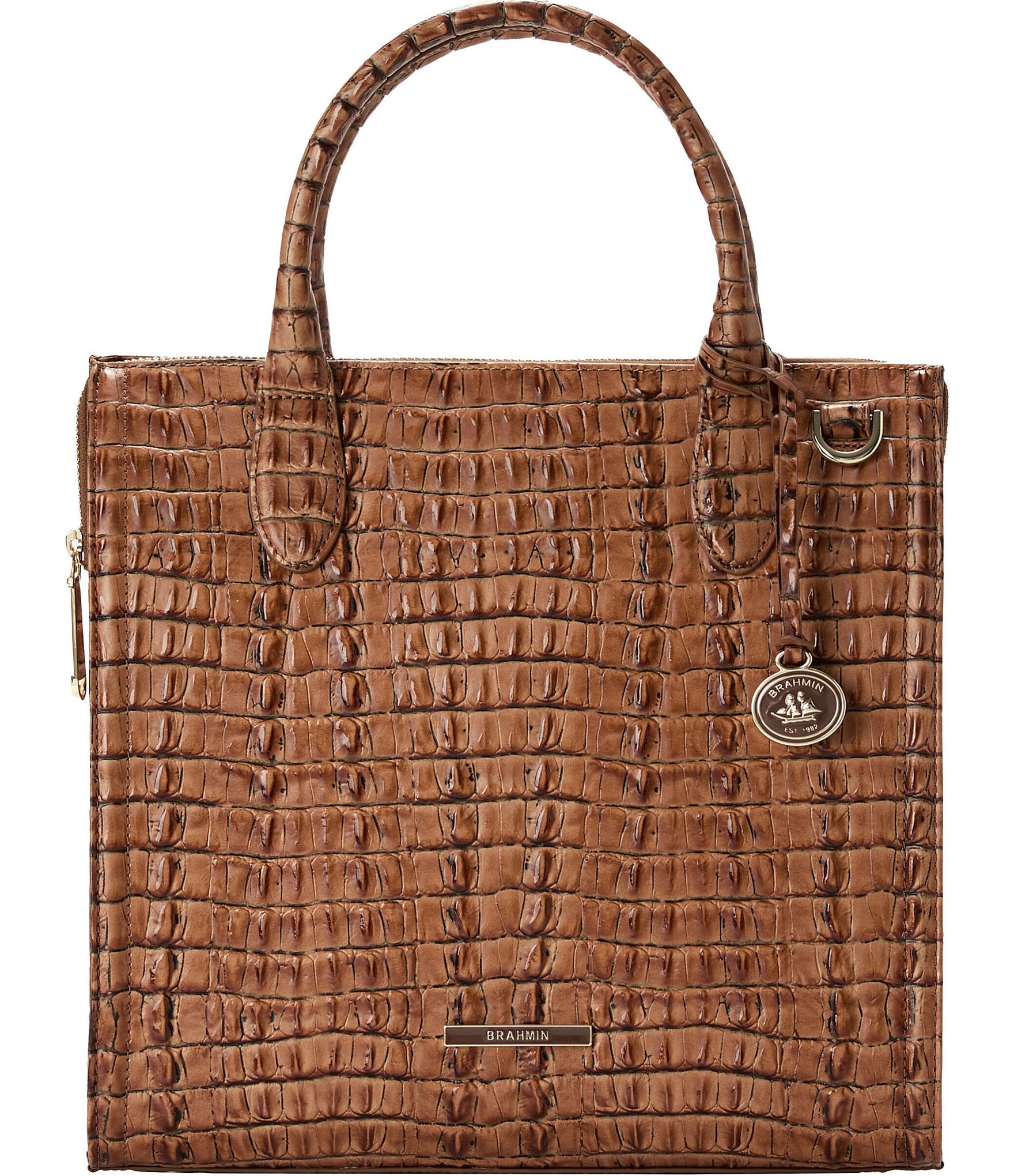 BRAHMIN Leontyne Collection Luggage Brown Caroline Satchel Bag