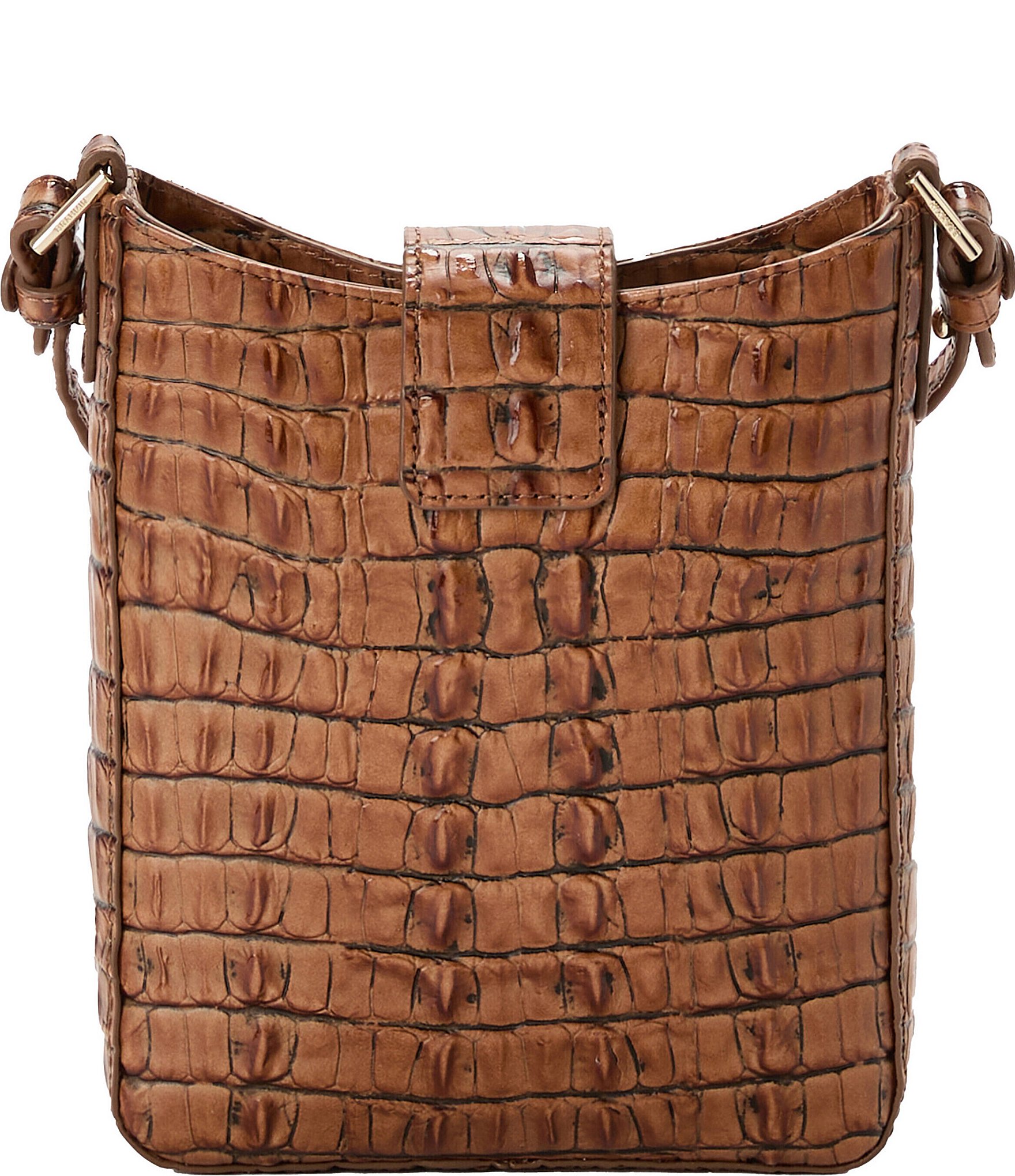 BRAHMIN Leontyne Collection Luggage Brown Marley Crossbody Bag