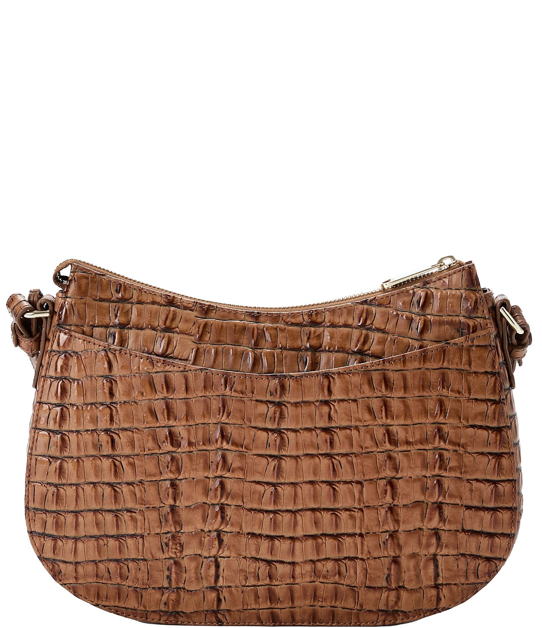 BRAHMIN Leontyne Collection Luggage Brown Shayna Crossbody Bag