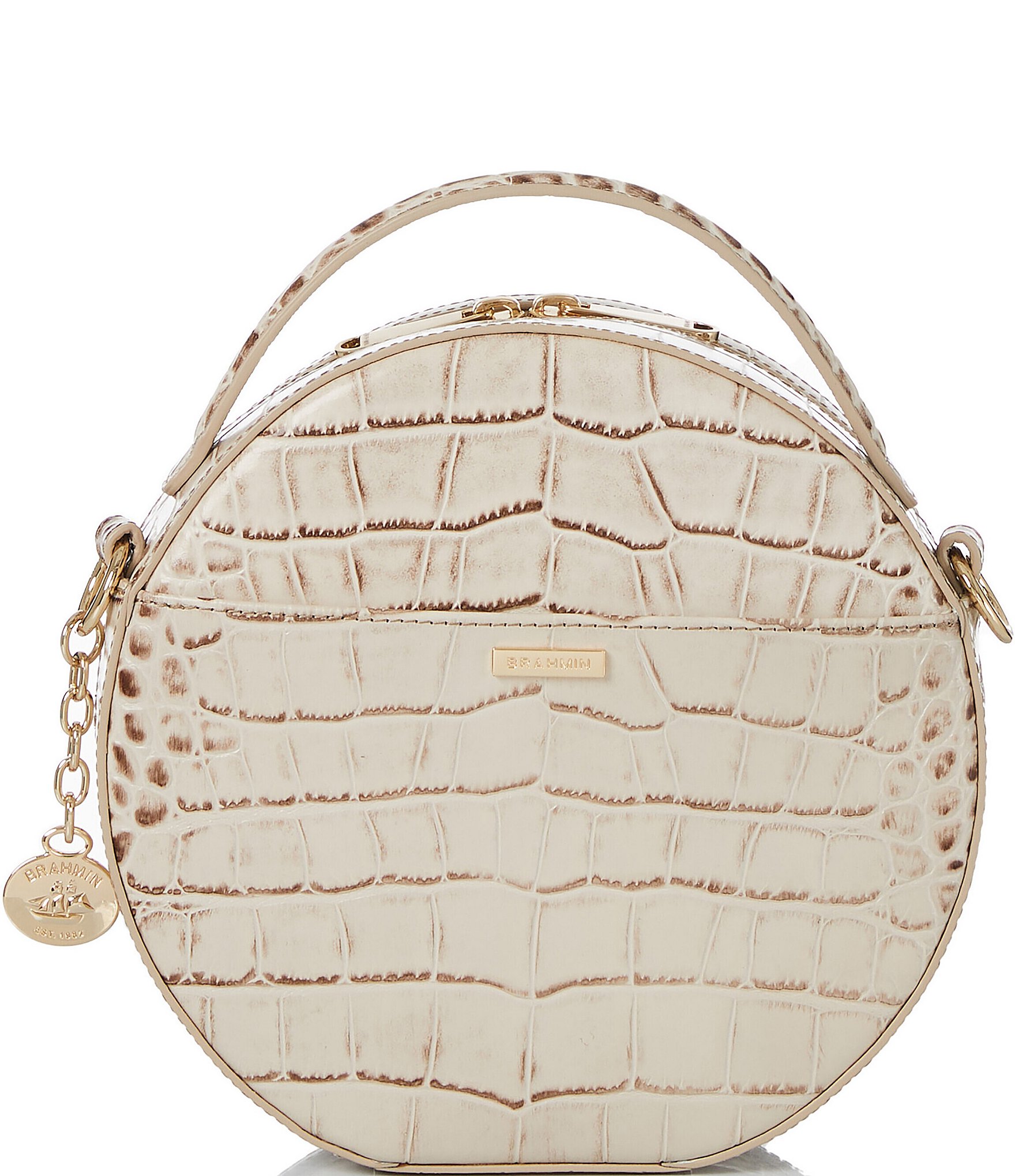 BRAHMIN Meadowlands Collection Fairest Grey Lane Crossbody Bag