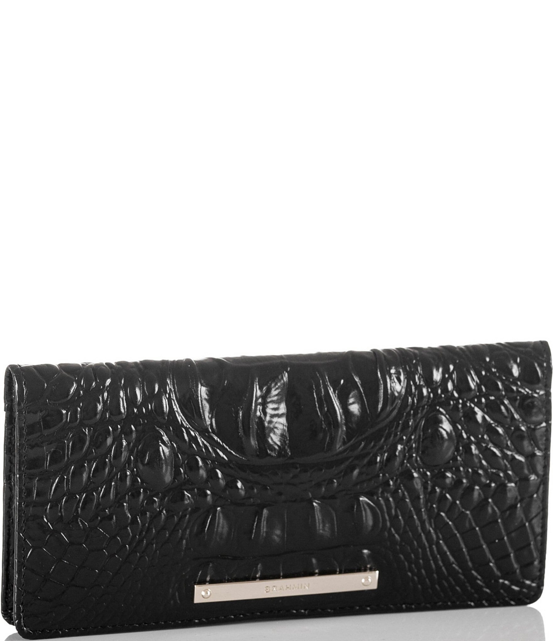 BRAHMIN Melbourne Collection Ady Crocodile-Embossed Wallet