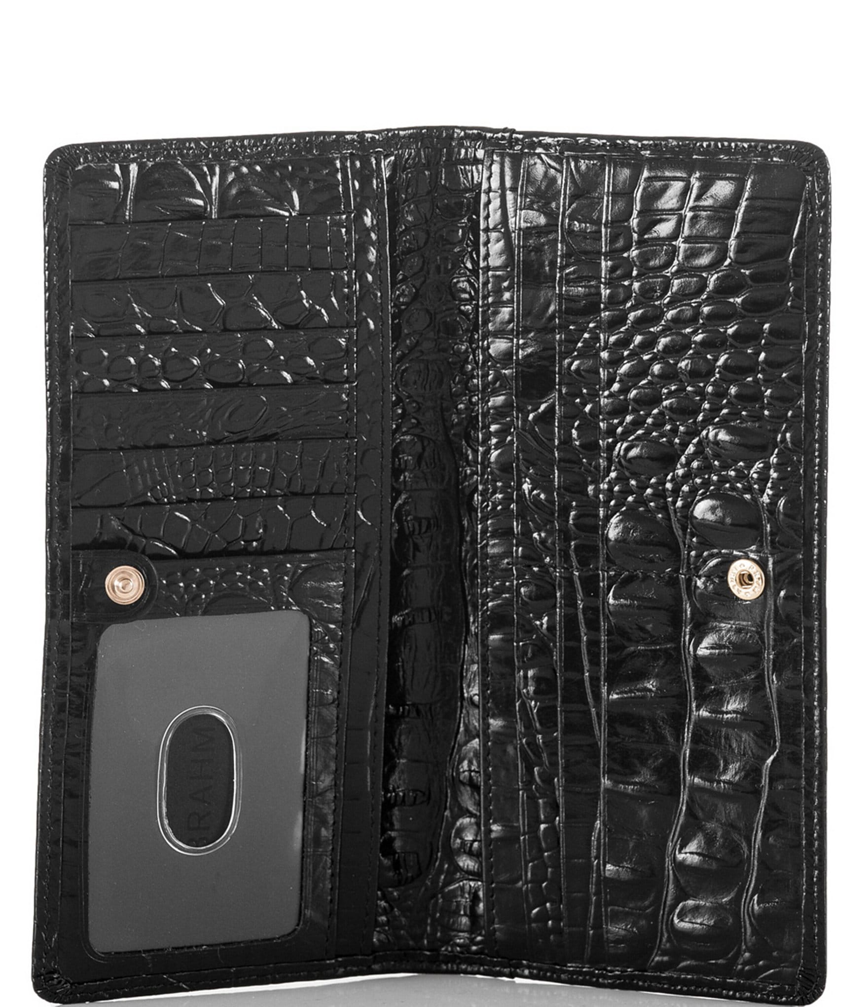 BRAHMIN Melbourne Collection Ady Crocodile-Embossed Wallet