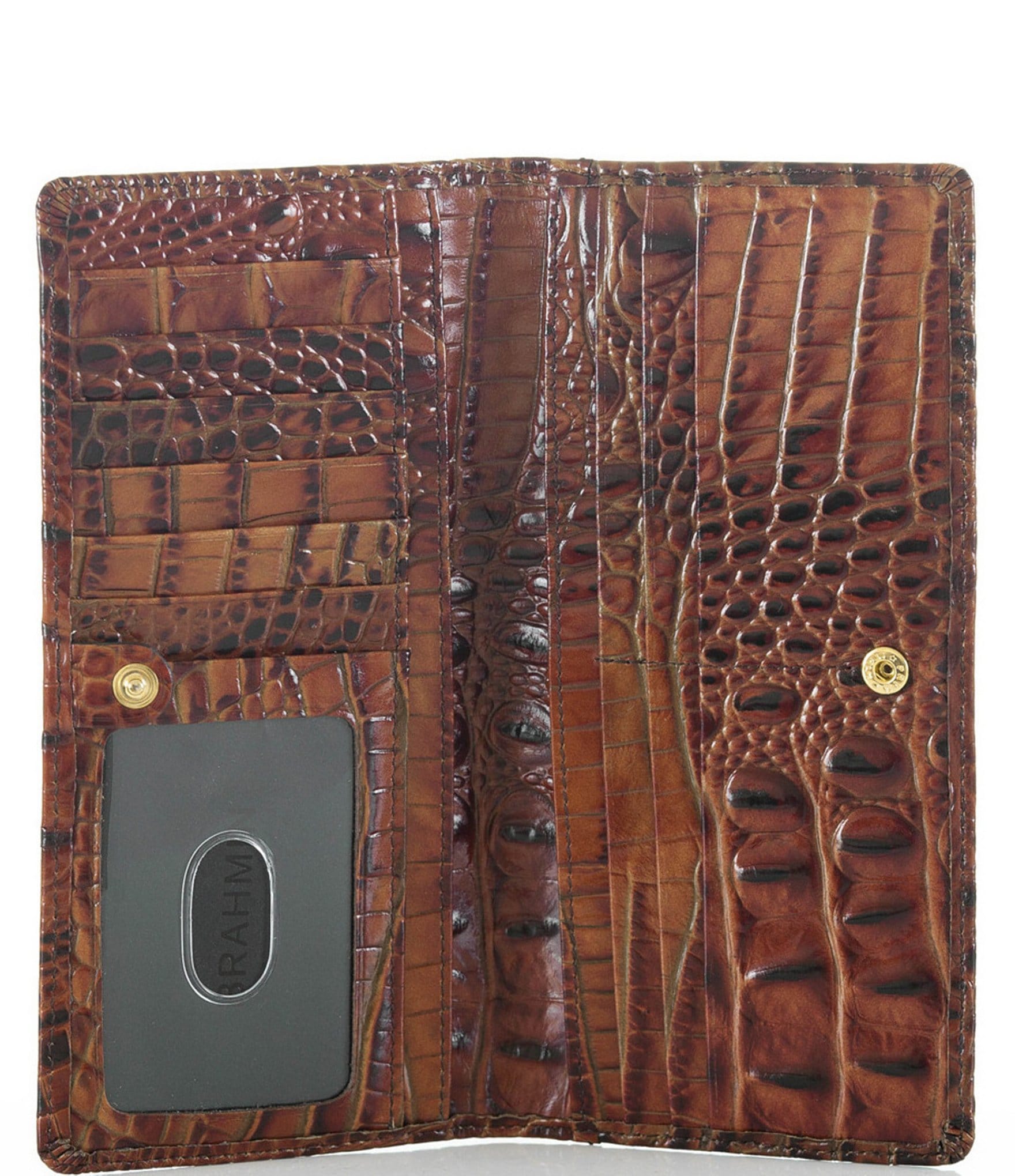 BRAHMIN Melbourne Collection Ady Crocodile-Embossed Wallet