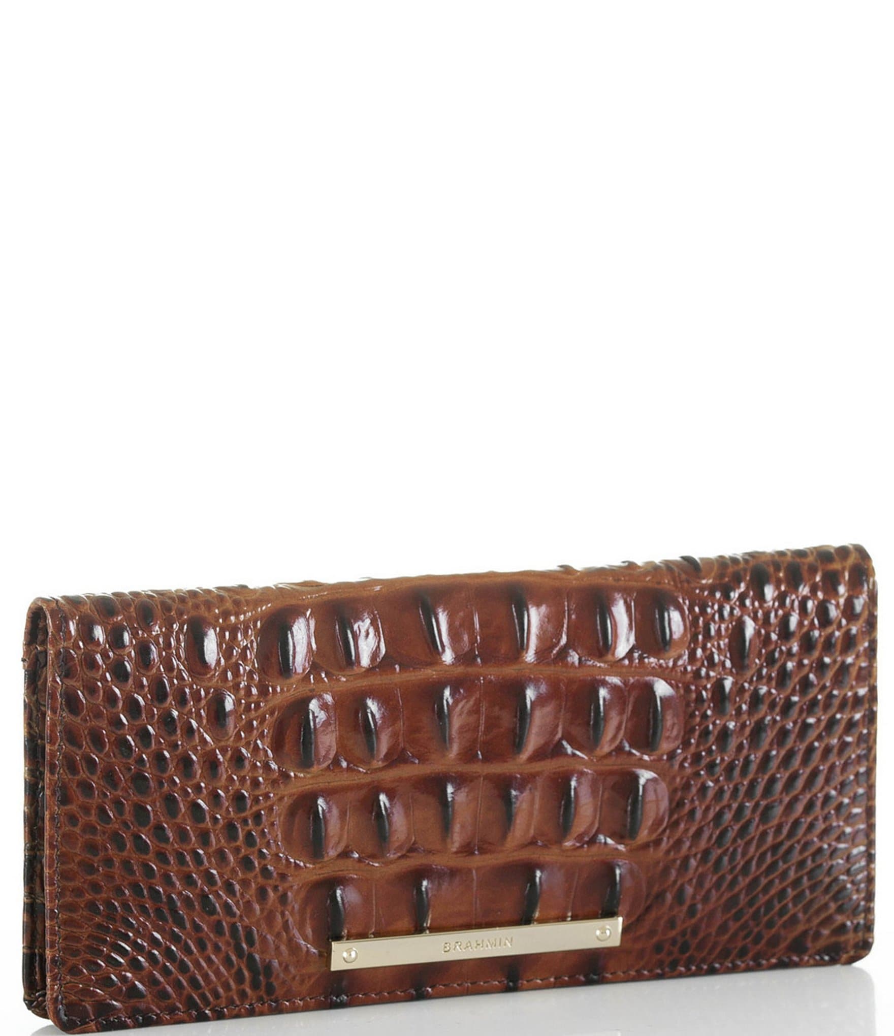 BRAHMIN Melbourne Collection Ady Crocodile-Embossed Wallet