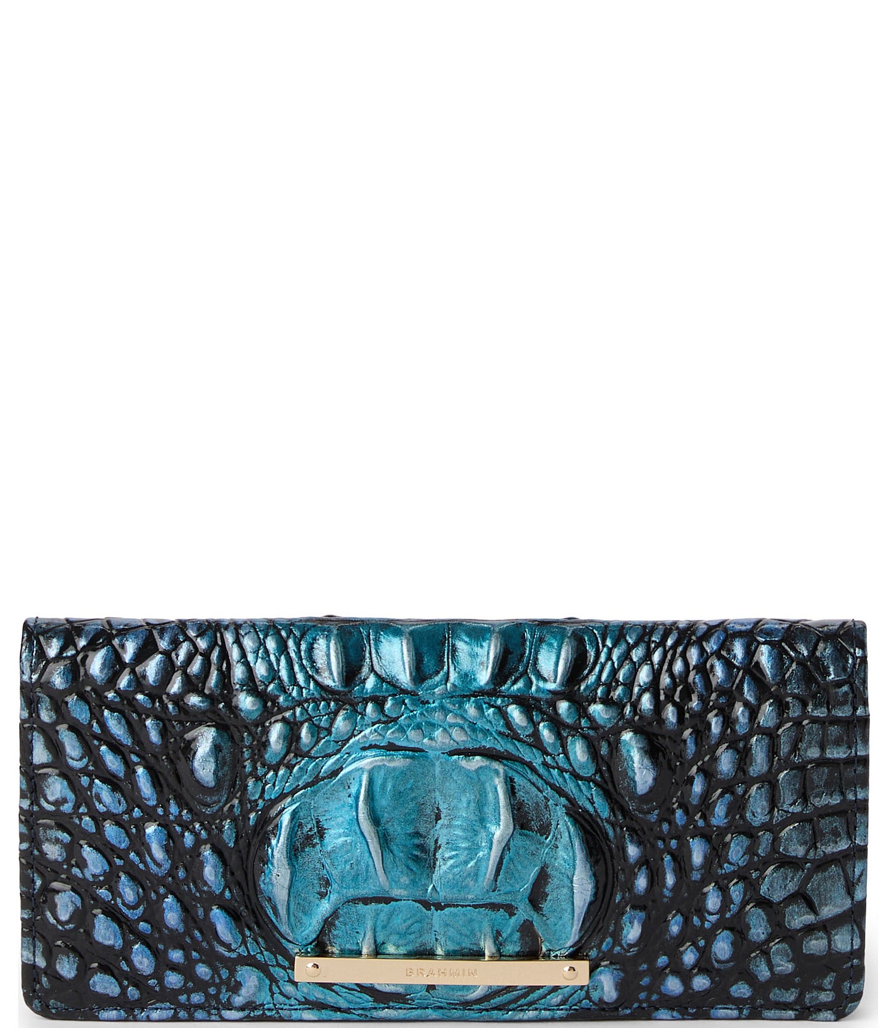 BRAHMIN Melbourne Collection Ady Eternal Blue Wallet
