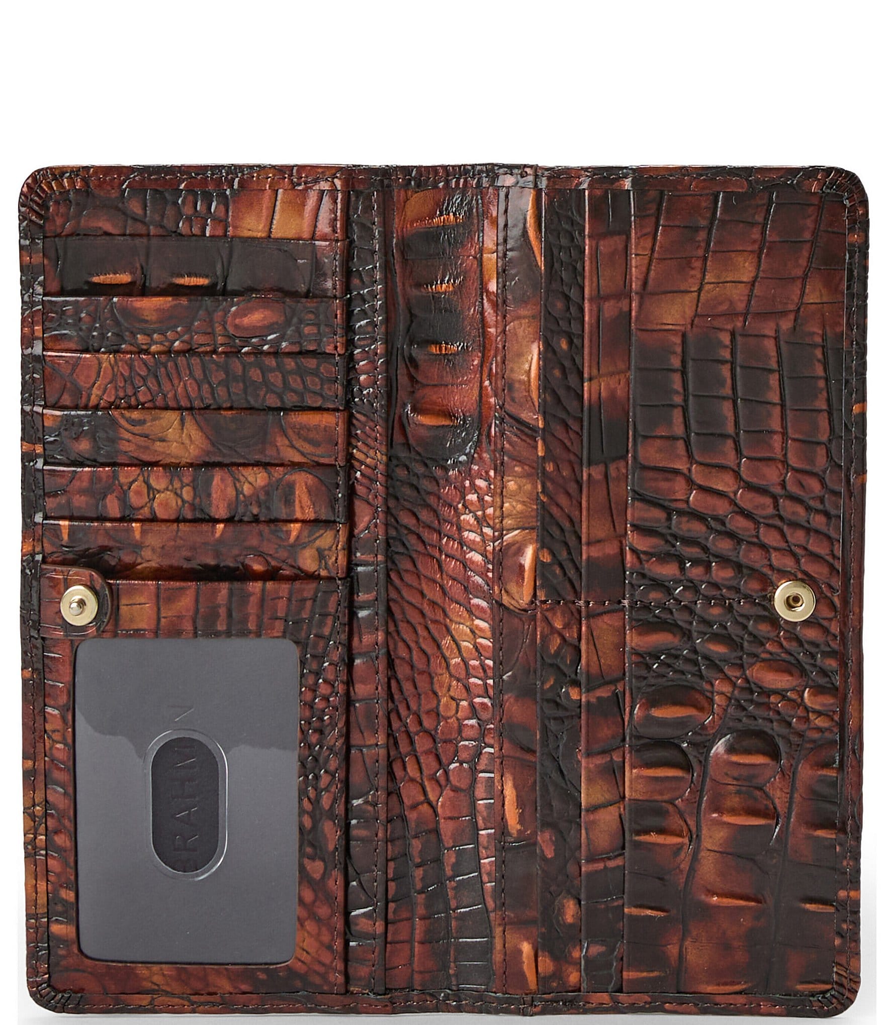 BRAHMIN Melbourne Collection Ady Tortoise Shell Bifold Wallet