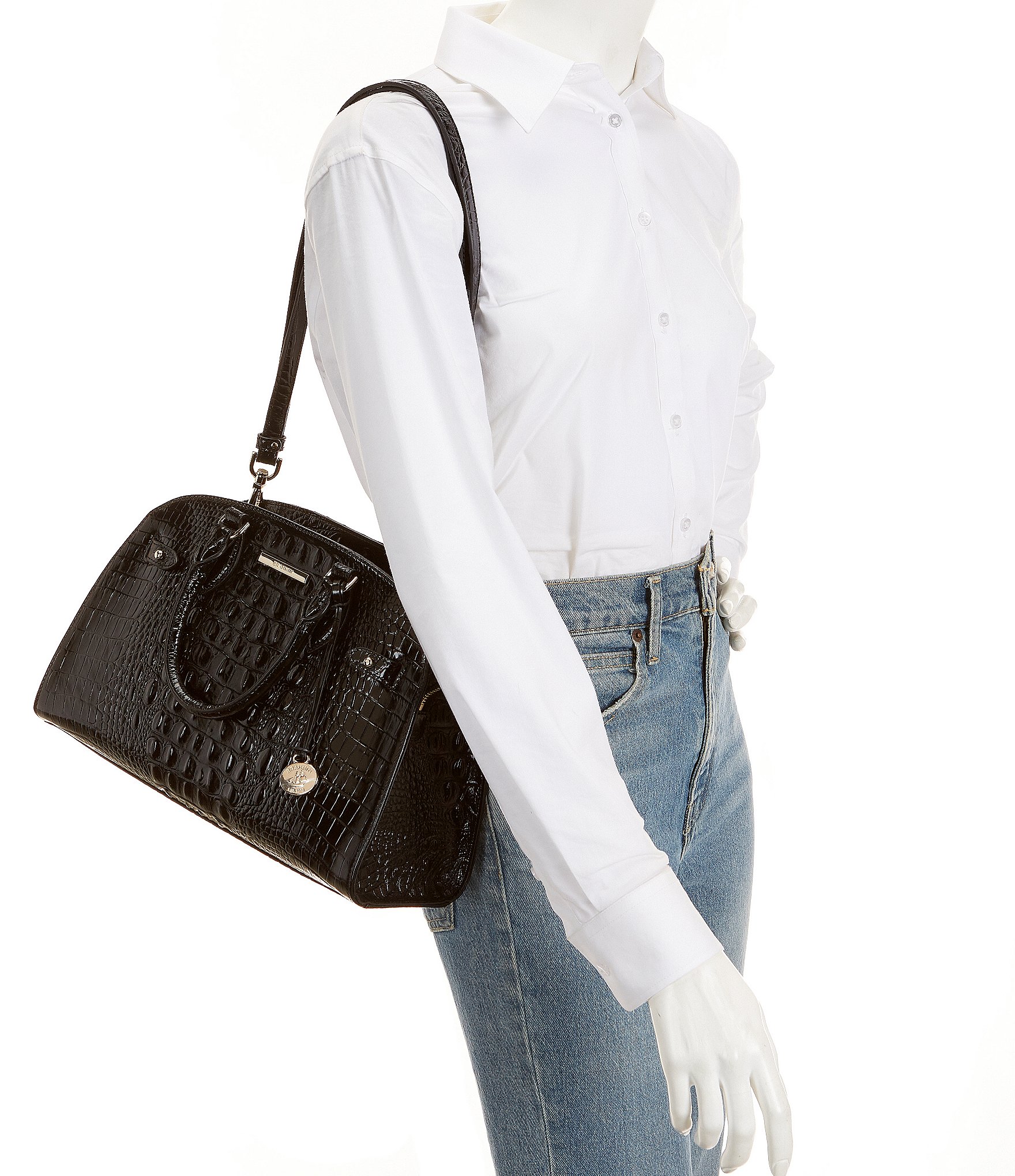 BRAHMIN Melbourne Collection Angelina Satchel Handle Bag
