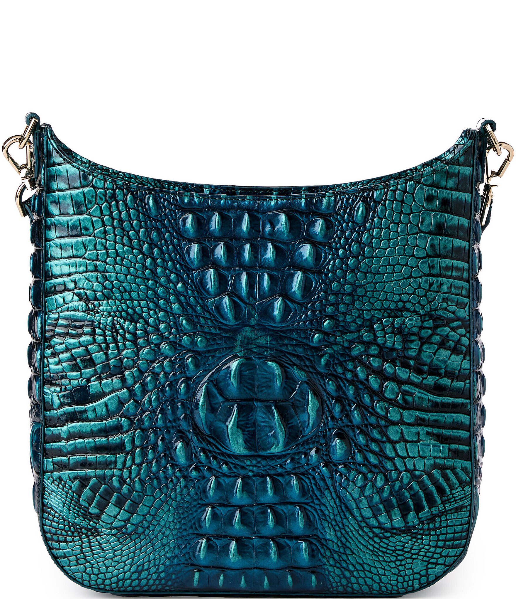 BRAHMIN Melbourne Collection Blue Patina Leia Crossbody Bag