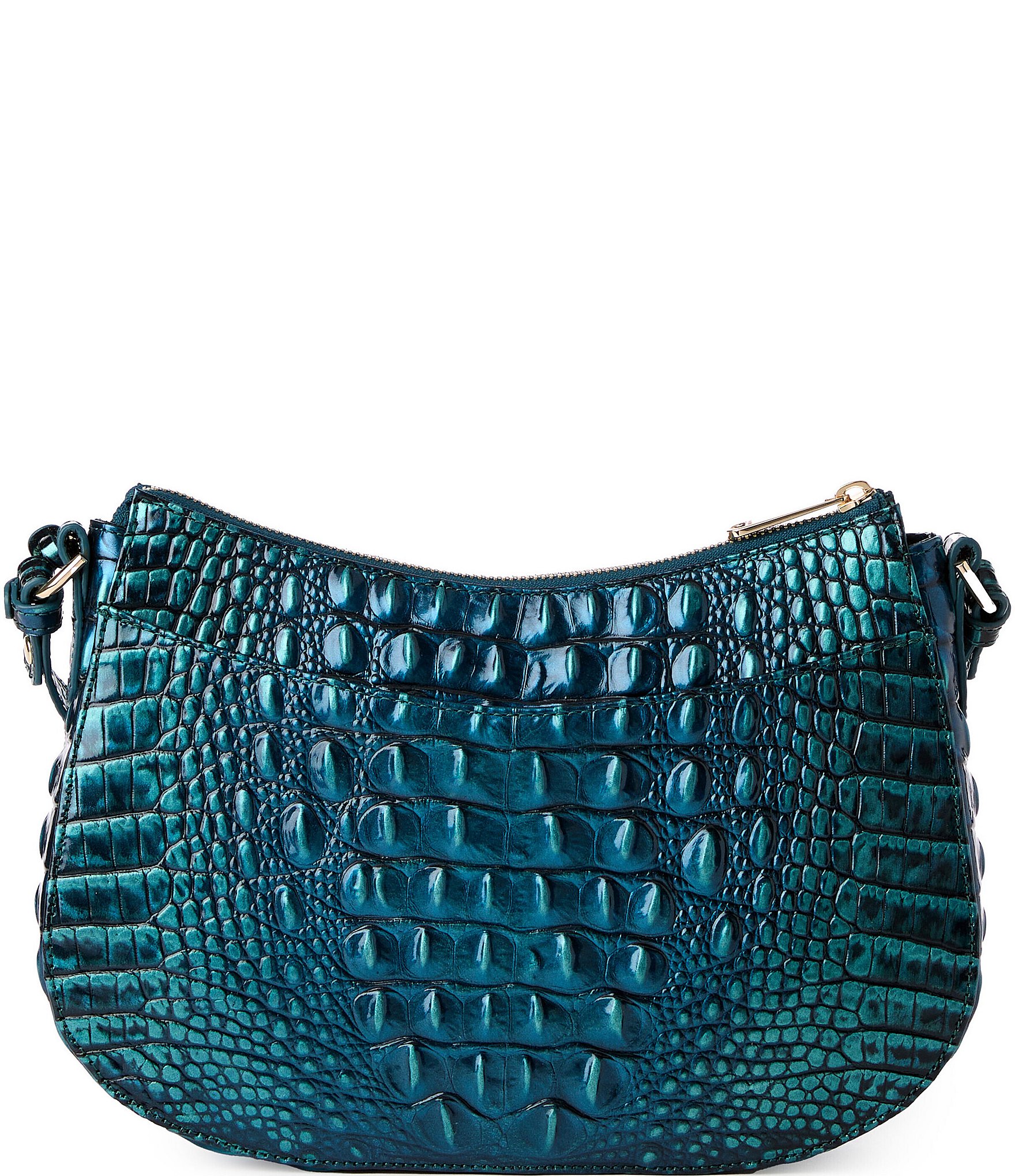 BRAHMIN Melbourne Collection Blue Patina Shayna Crossbody Bag