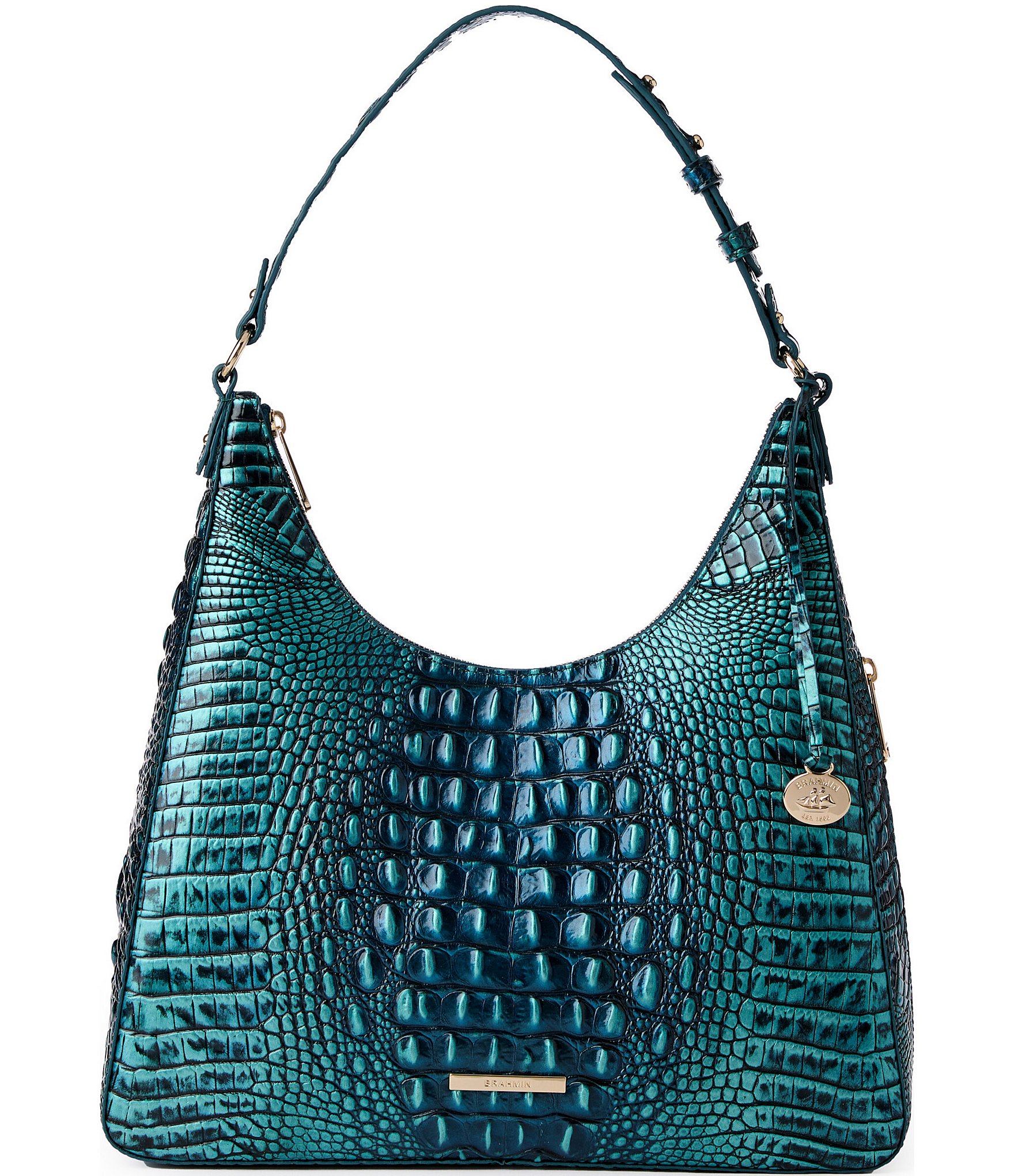 BRAHMIN Melbourne Collection Blue Patina Tabitha Shoulder Bag