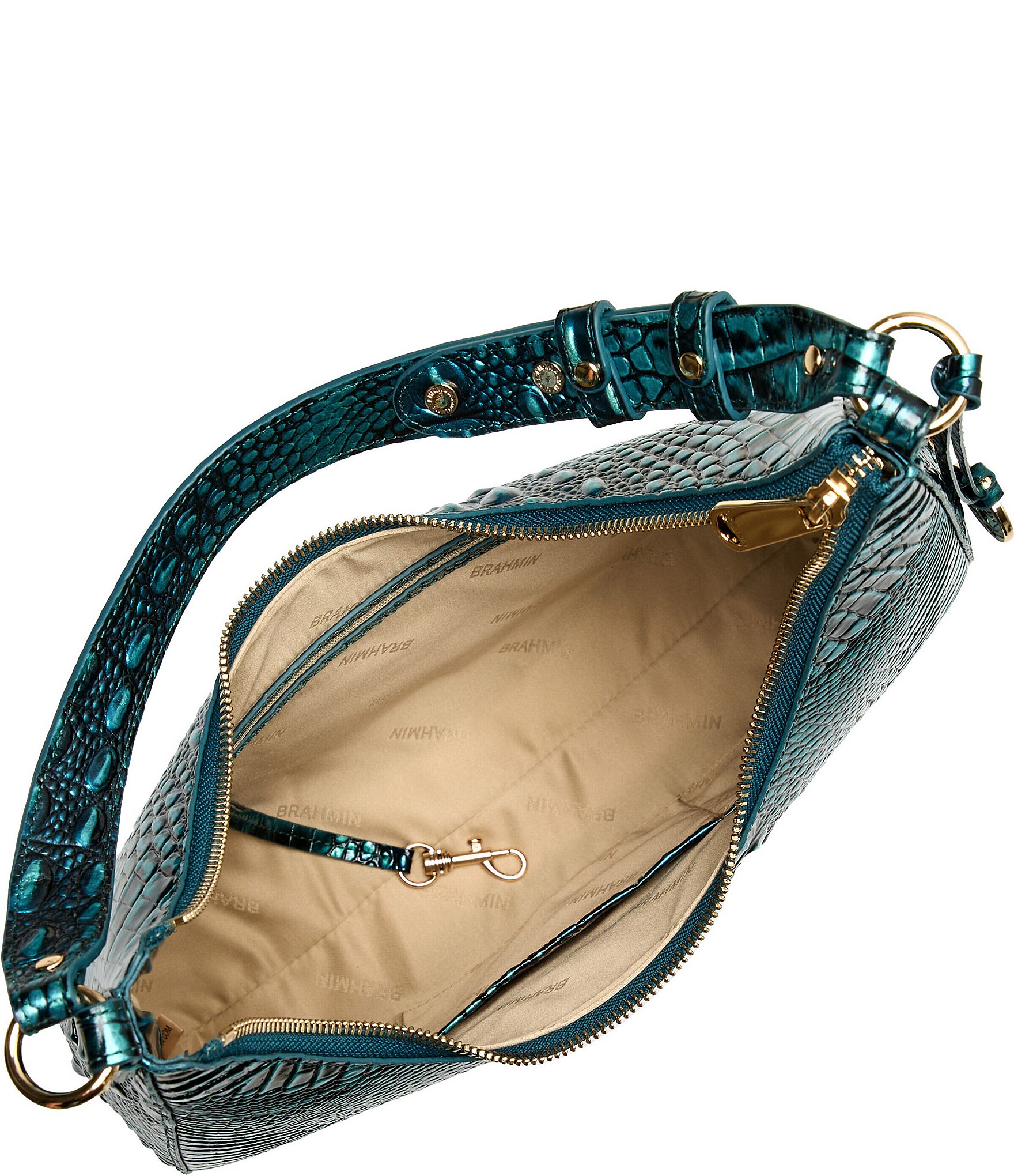 BRAHMIN Melbourne Collection Blue Patina Tabitha Shoulder Bag