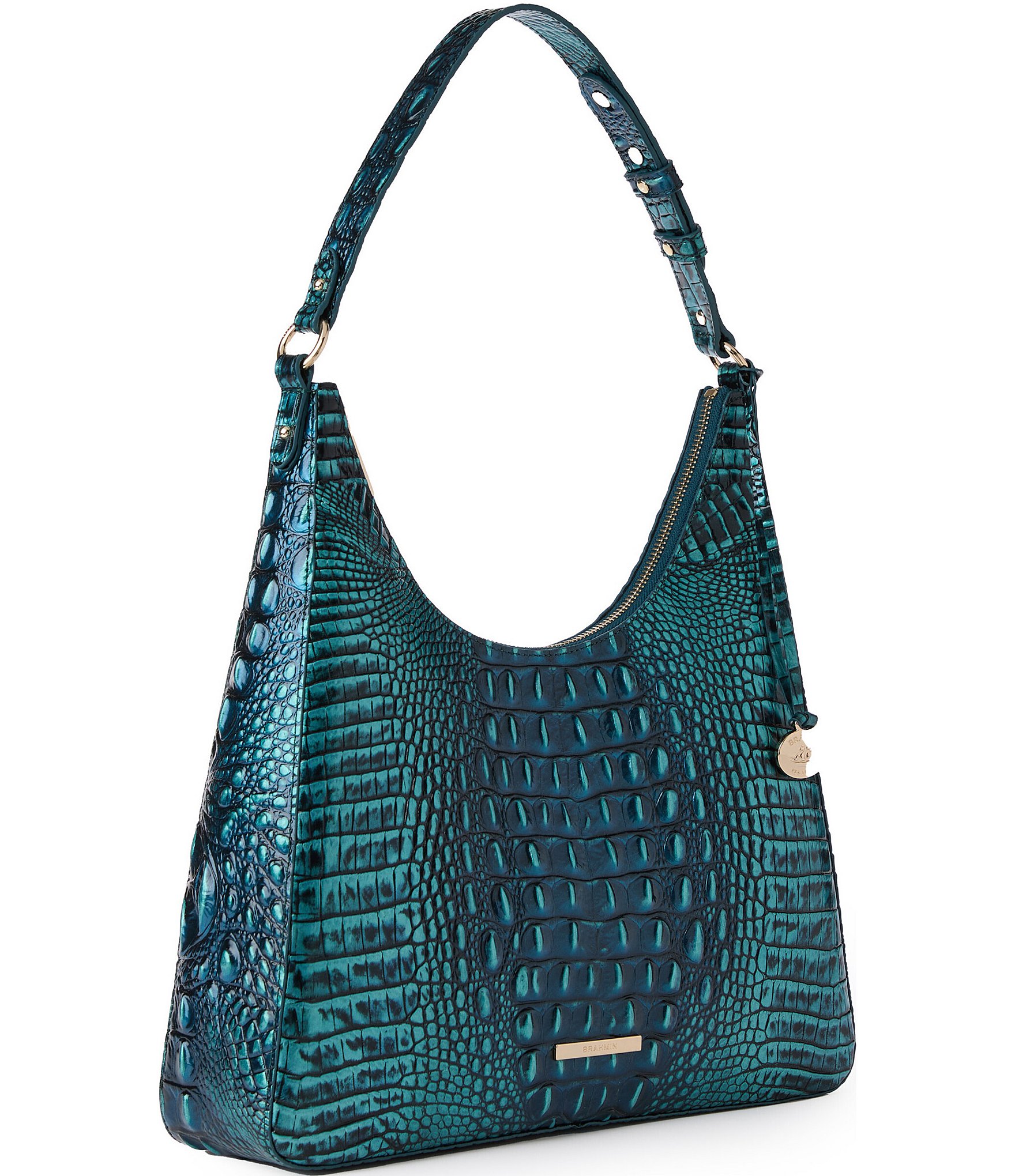 BRAHMIN Melbourne Collection Blue Patina Tabitha Shoulder Bag