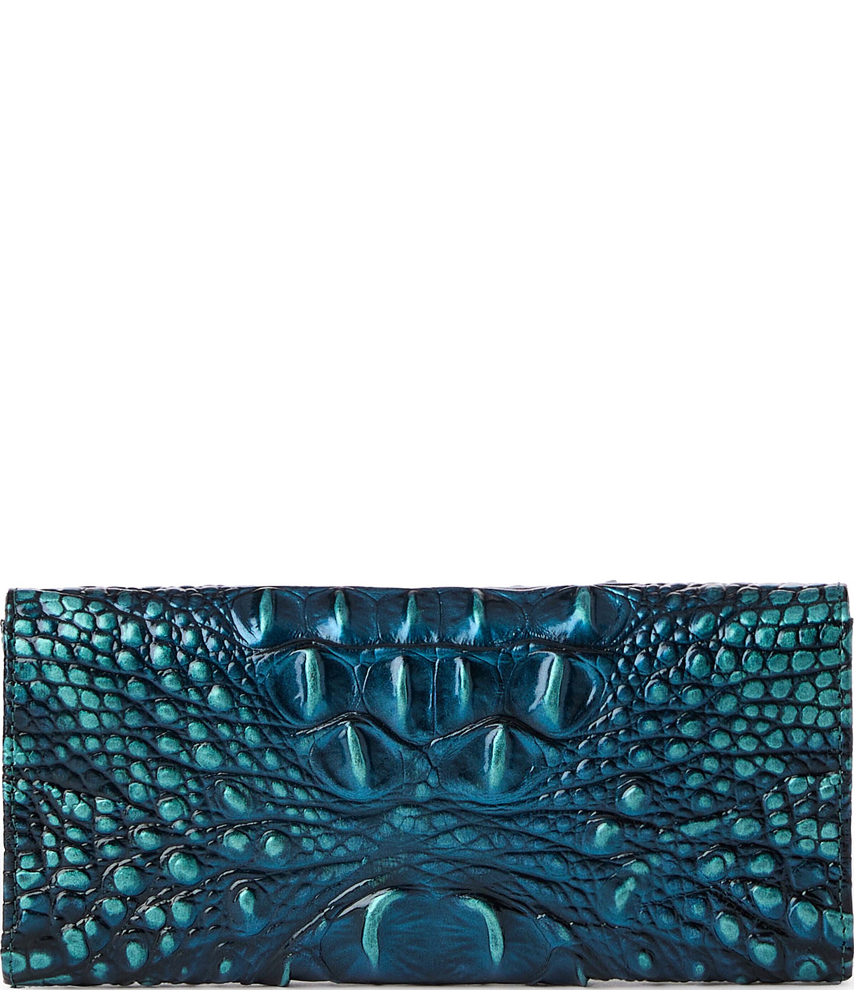 BRAHMIN Melbourne Collection Blue Patina Veronica Wallet