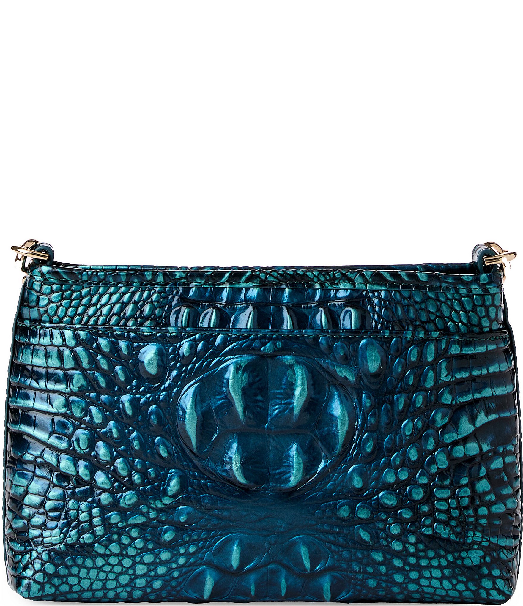 BRAHMIN Melbourne Collection Blue Patina Vida Crossbody Bag