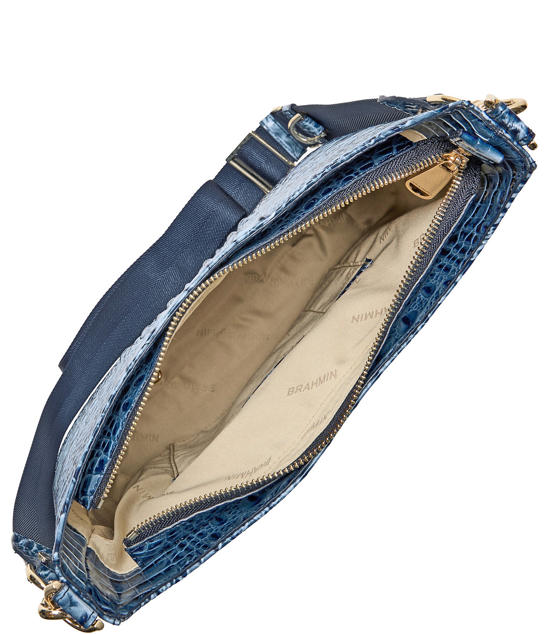 BRAHMIN Melbourne Collection Blue Serenade Leia Crossbody Bag