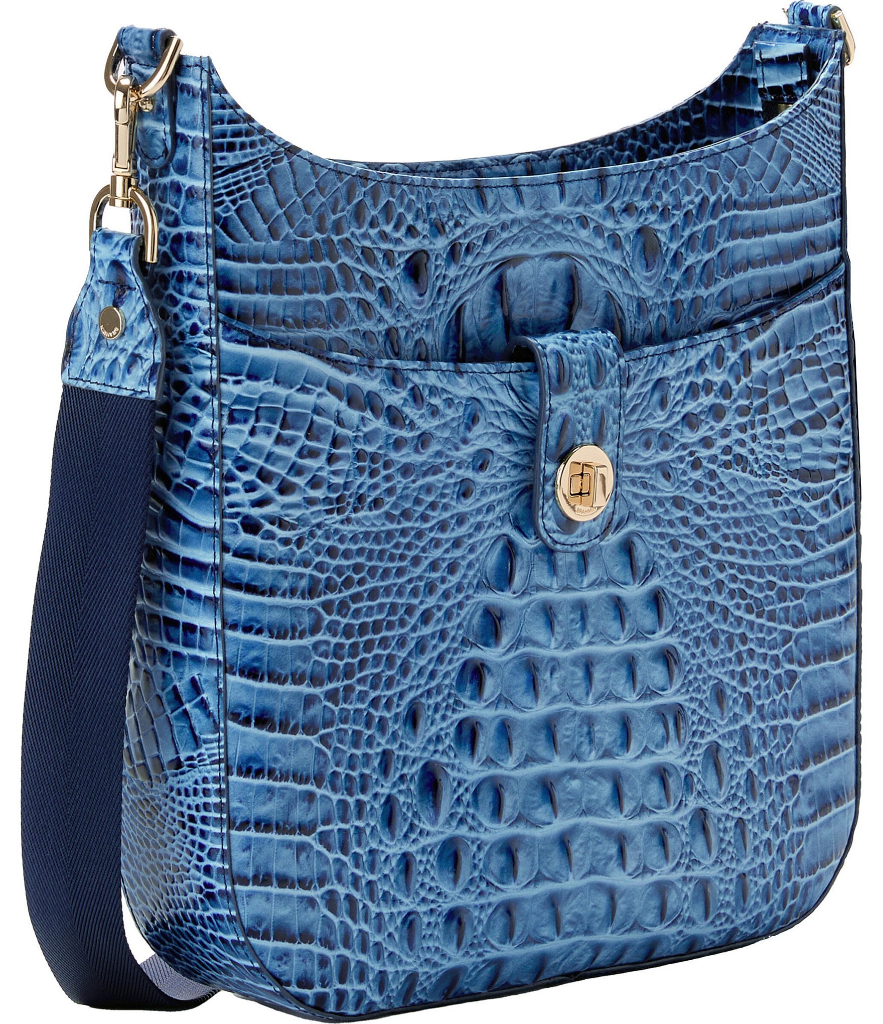 BRAHMIN Melbourne Collection Blue Serenade Leia Crossbody Bag