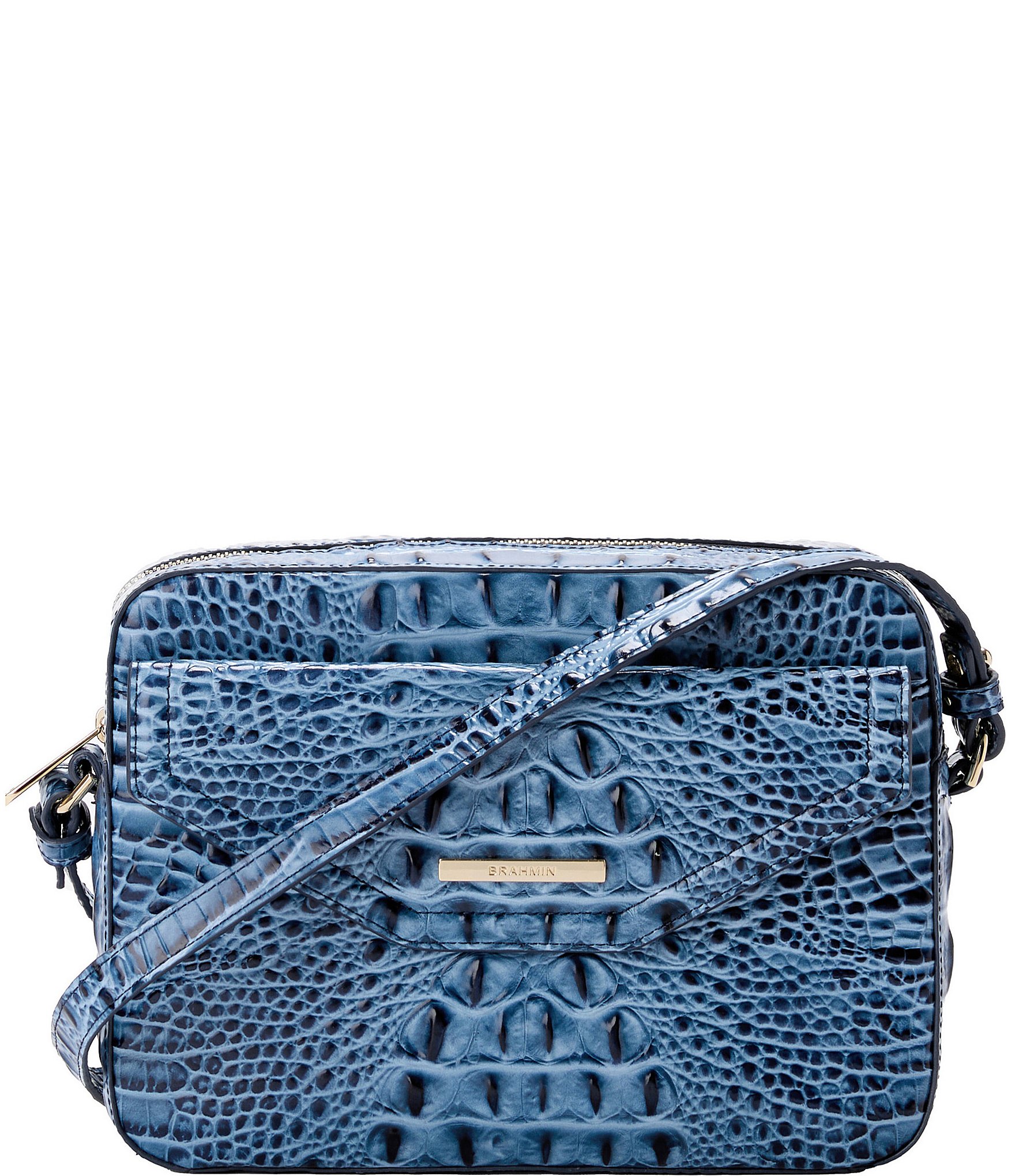 BRAHMIN Melbourne Collection Blue Serenade Shea Crossbody Bag