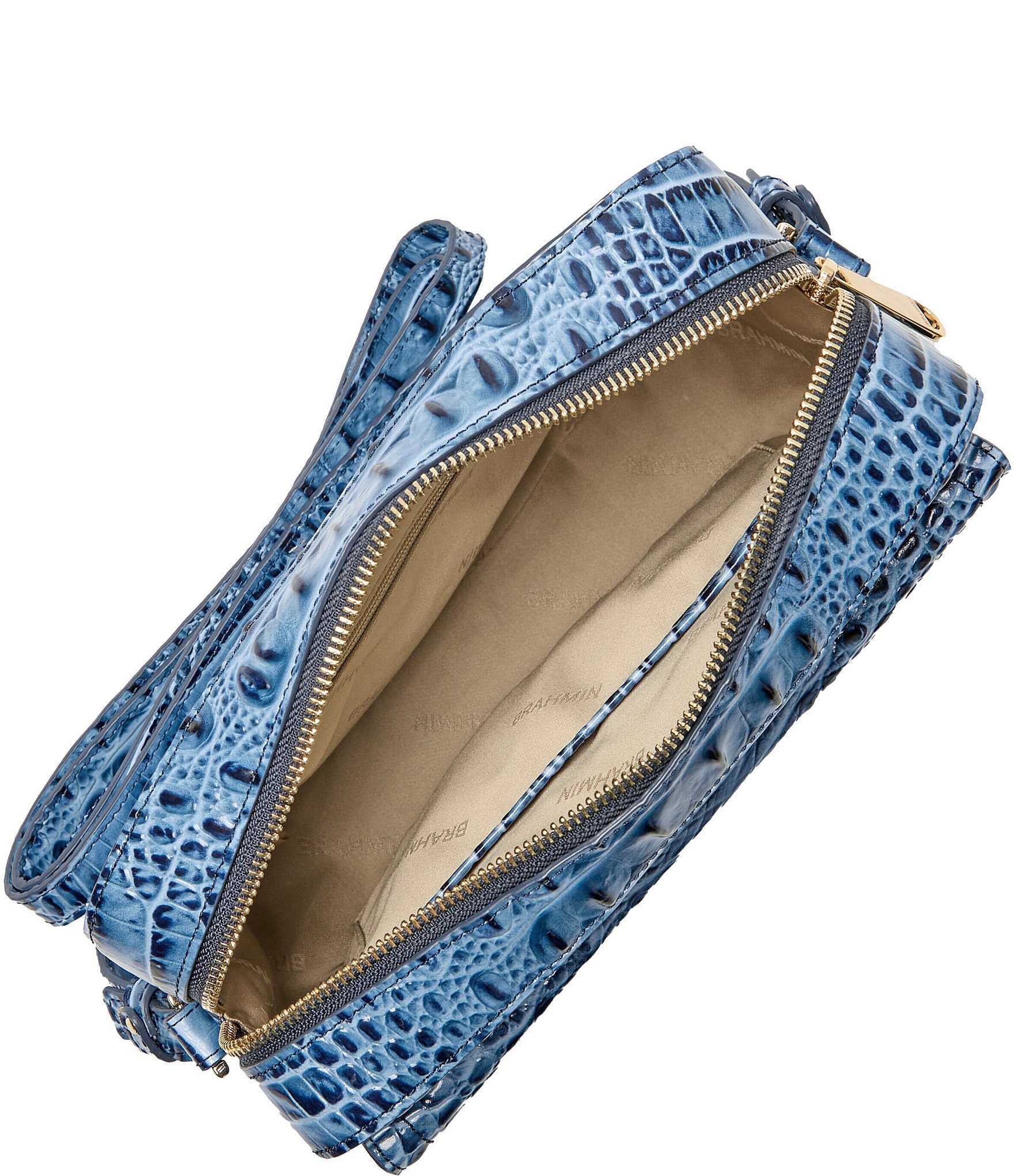 BRAHMIN Melbourne Collection Blue Serenade Shea Crossbody Bag