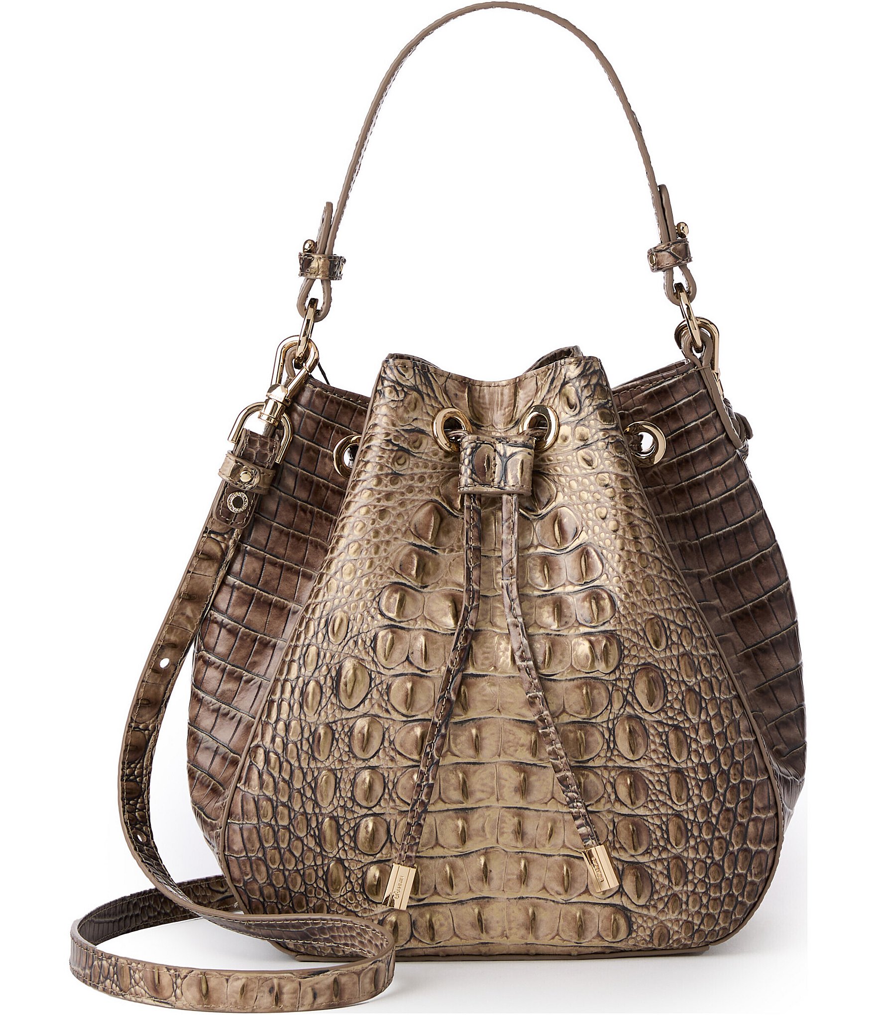 BRAHMIN Melbourne Collection Brindle Melinda Bucket Bag