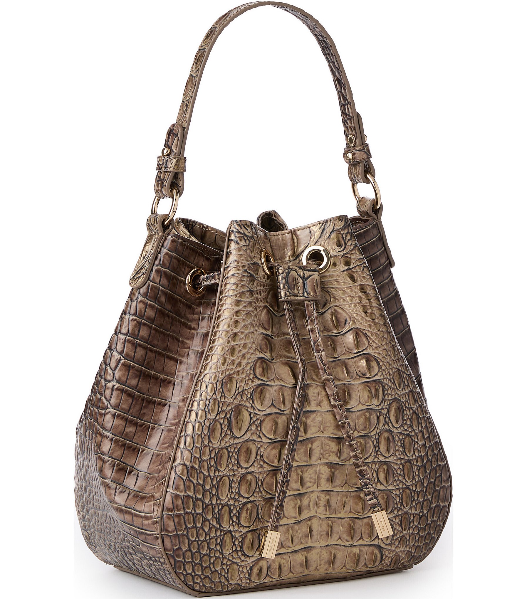 BRAHMIN Melbourne Collection Brindle Melinda Bucket Bag