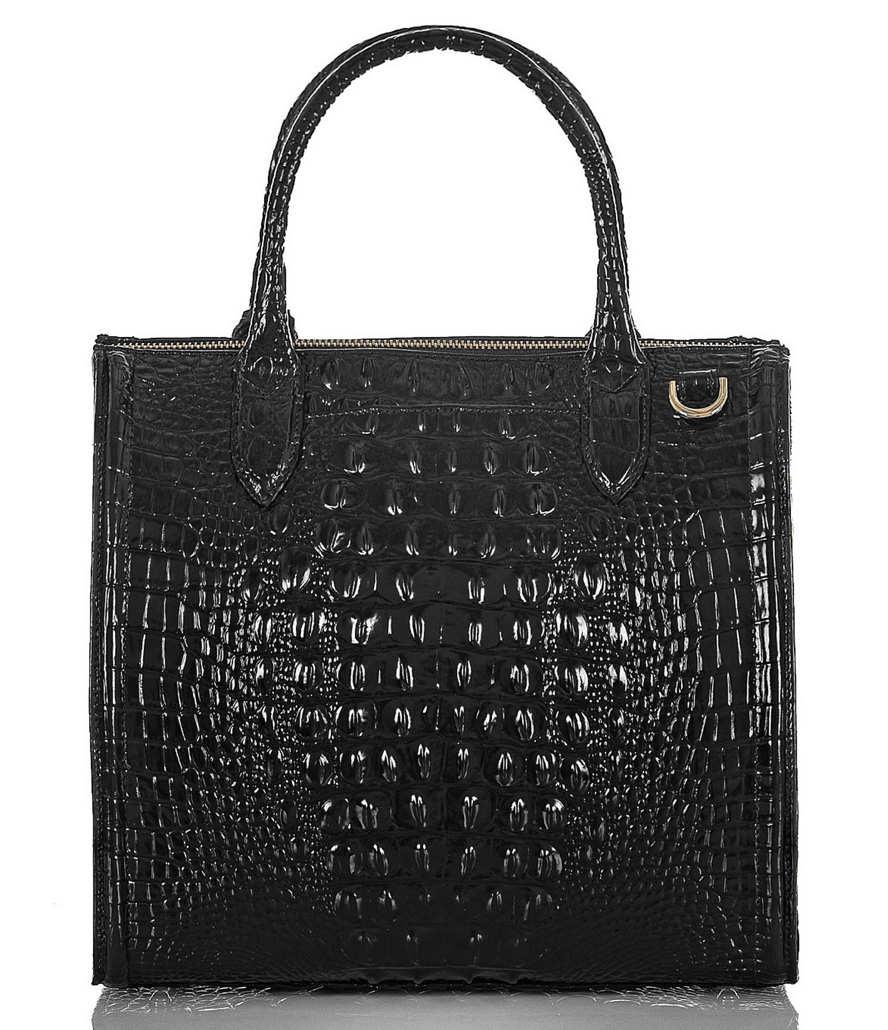 BRAHMIN Melbourne Collection Caroline Crocodile-Embossed Satchel Bag