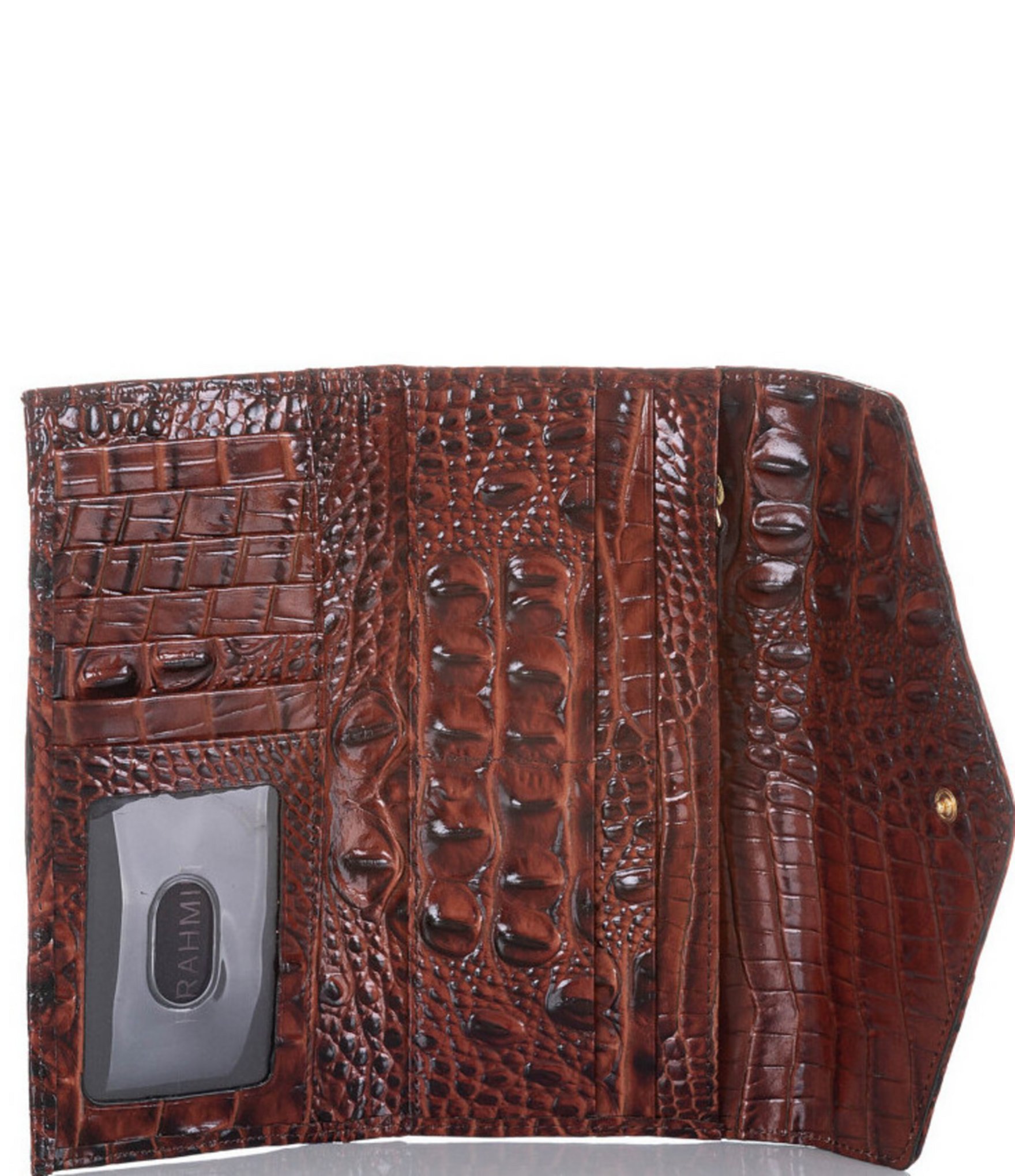 BRAHMIN Melbourne Collection Crocodile-Embossed Veronica Envelope Wallet