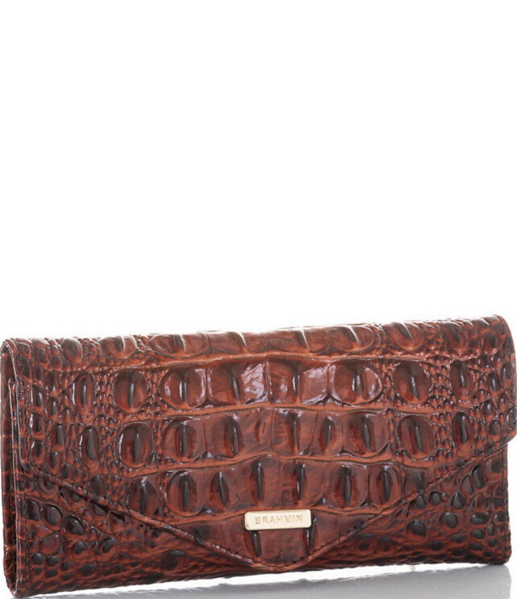 BRAHMIN Melbourne Collection Crocodile-Embossed Veronica Envelope Wallet