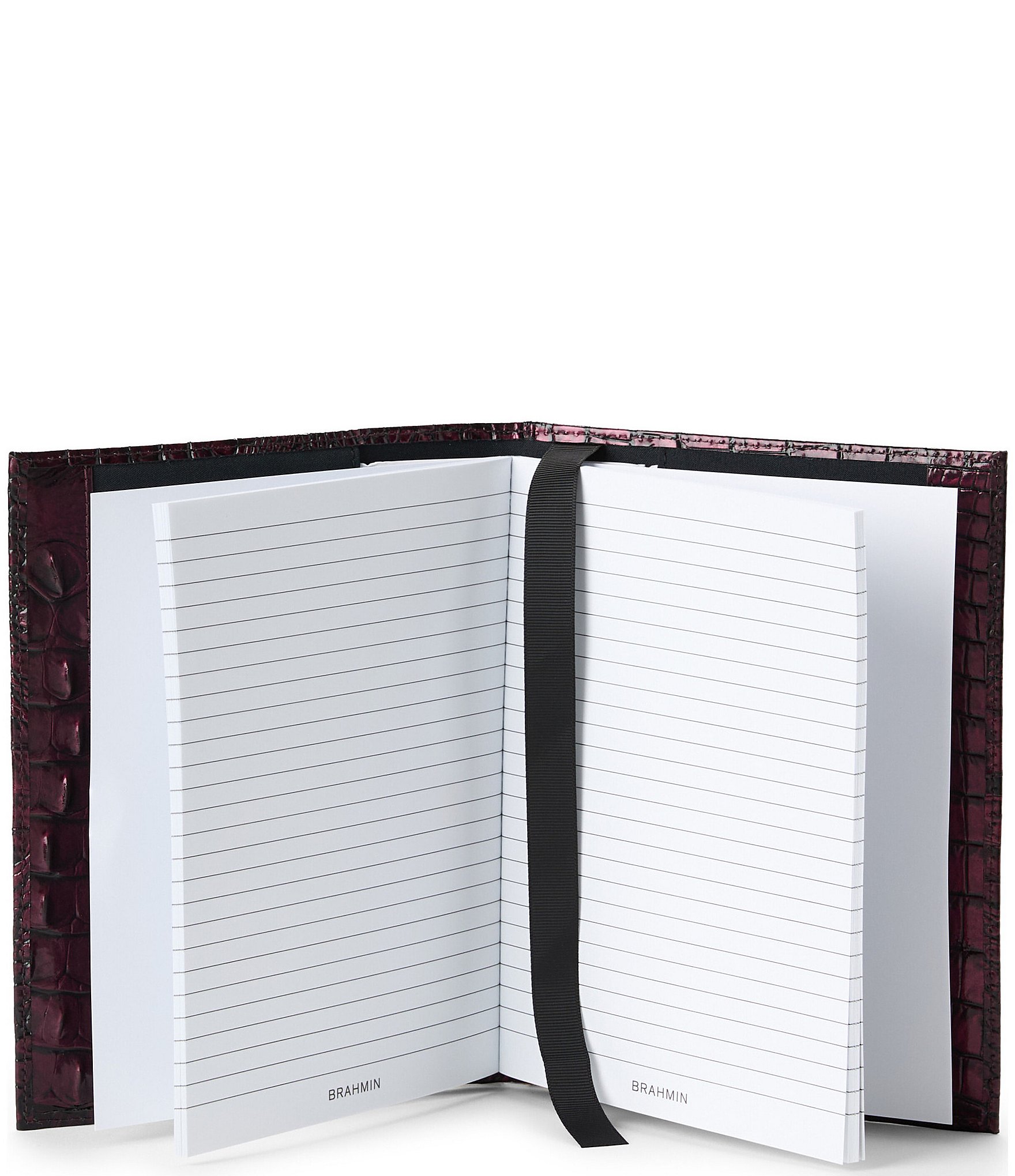 BRAHMIN Melbourne Collection Crocodile Embossed Leather Journal